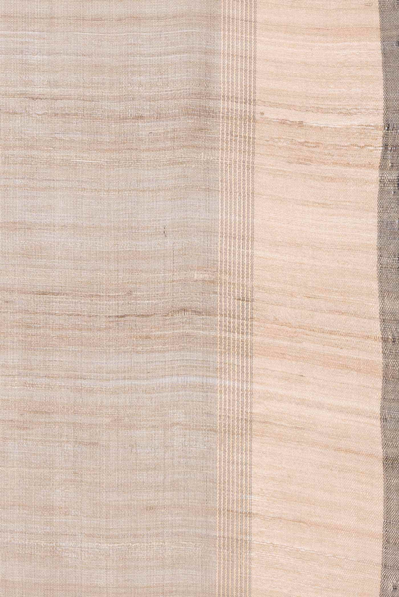 Dark Beige Dual Tone Tussar Silk Saree