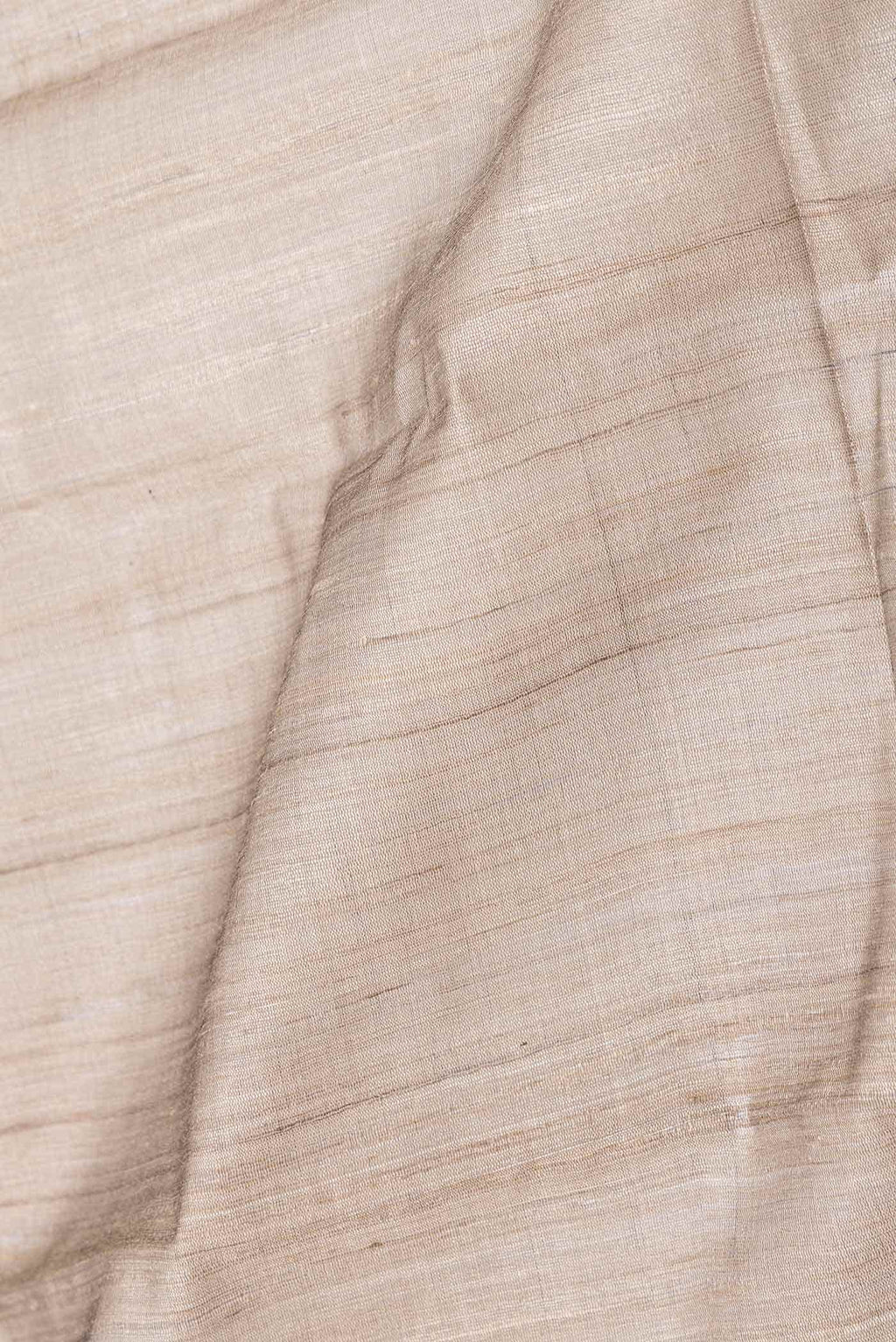 Dark Beige Dual Tone Tussar Silk Saree