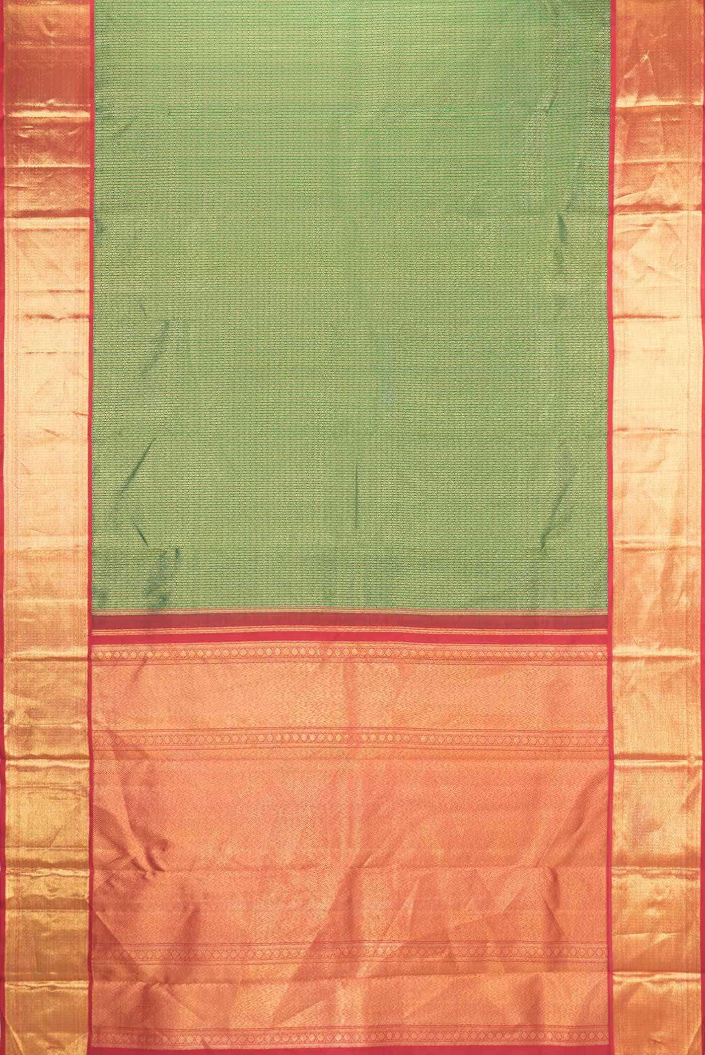 Green Dual Tone Kanchipuram Silk Saree