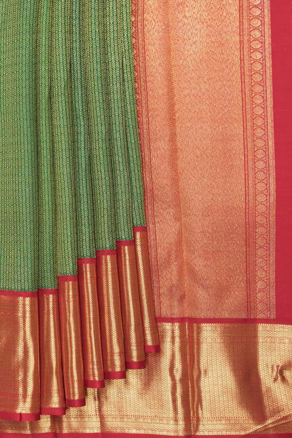 Green Dual Tone Kanchipuram Silk Saree
