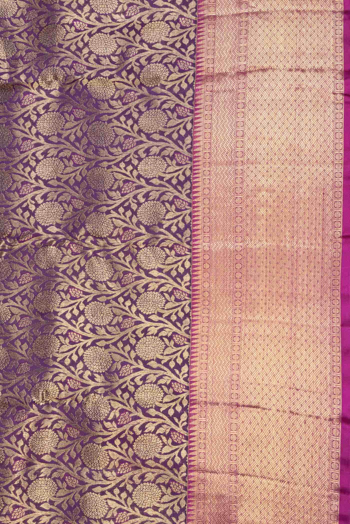 Violet Dual Tone Kanchipuram Silk Saree