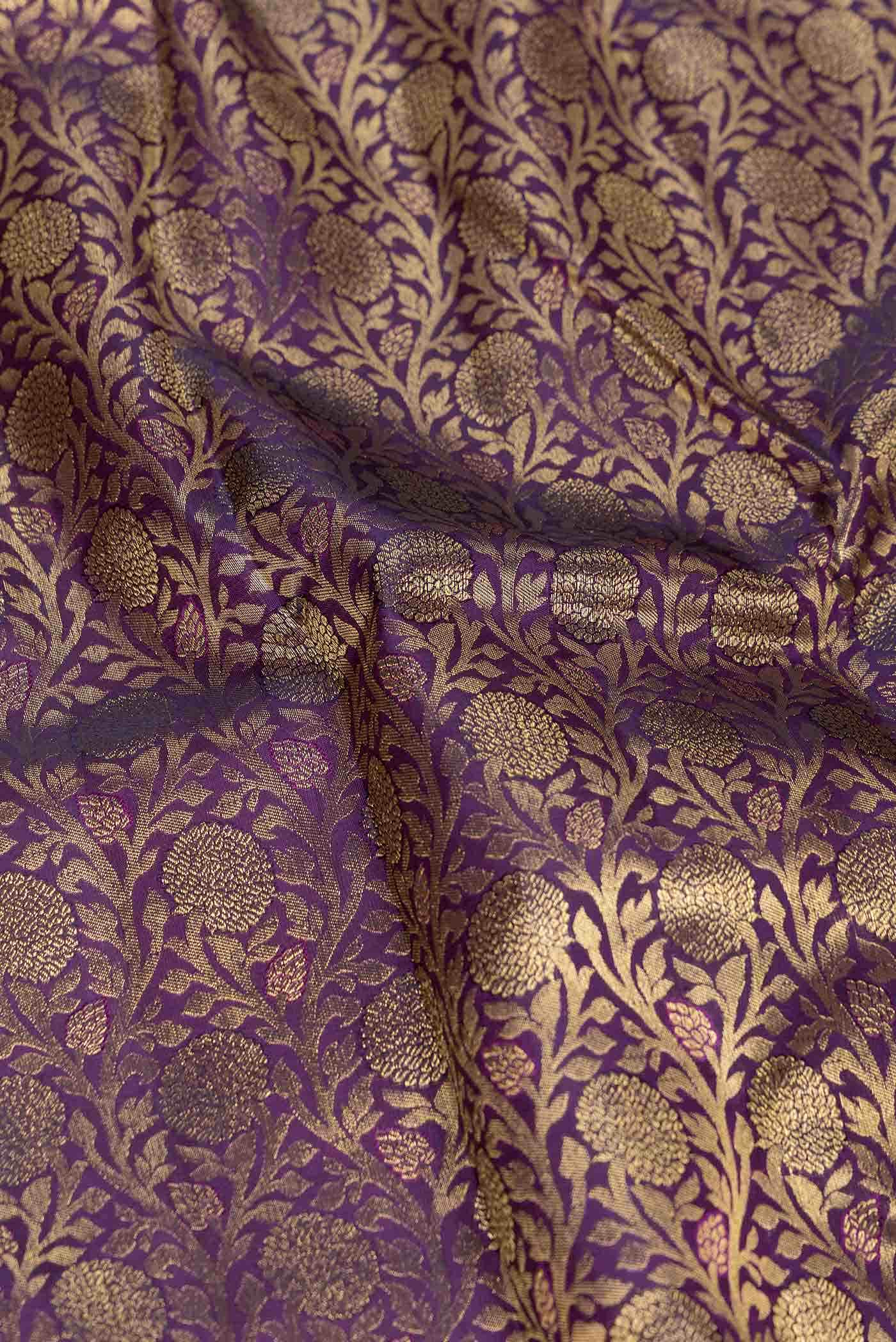 Violet Dual Tone Kanchipuram Silk Saree