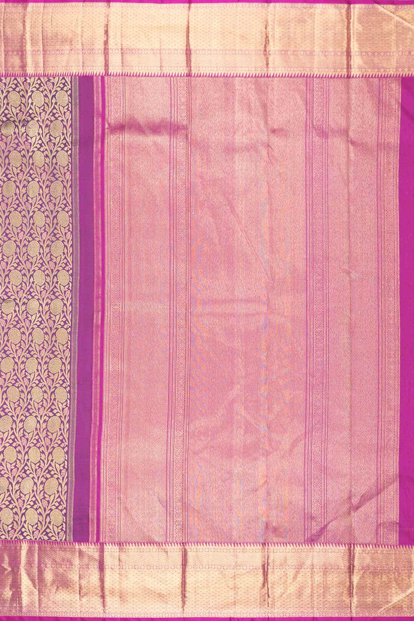 Violet Dual Tone Kanchipuram Silk Saree