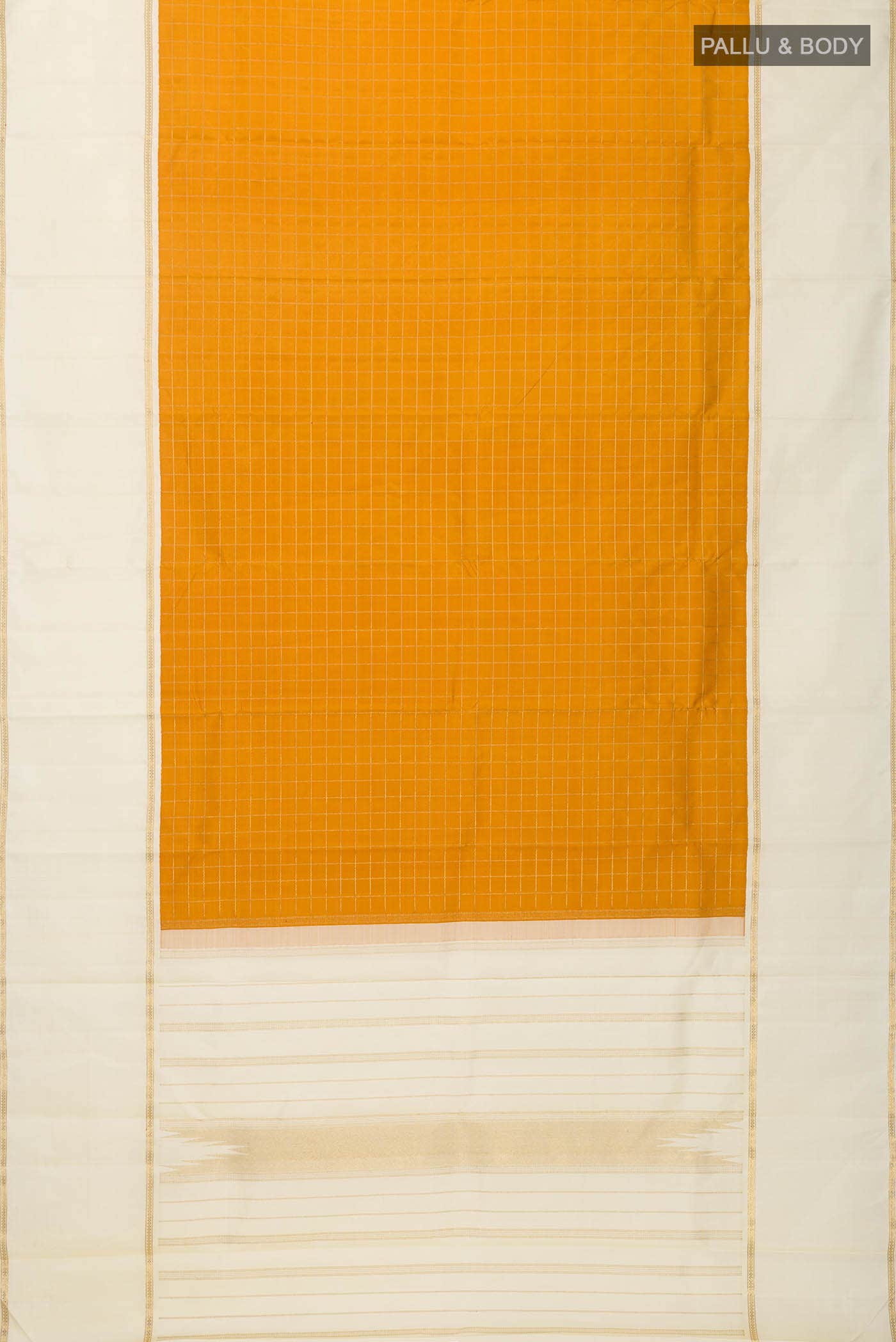 Pure Silk Pure Zari Mustard Kanchipuram Saree