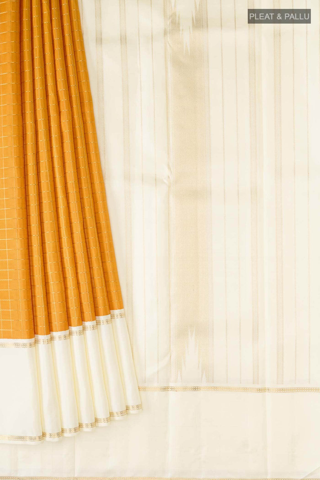 Pure Silk Pure Zari Mustard Kanchipuram Saree