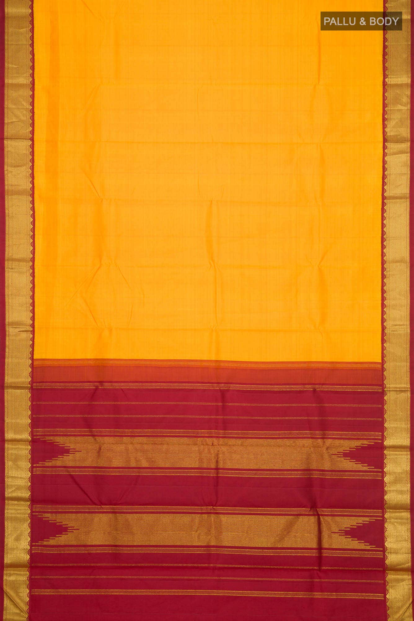 Orange Kanchipuram Silk Saree