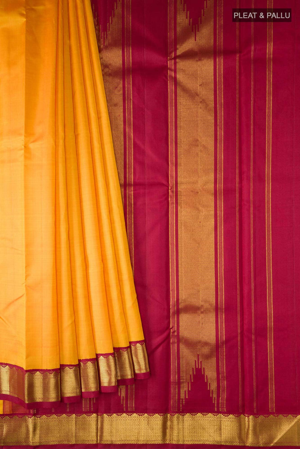 Orange Kanchipuram Silk Saree