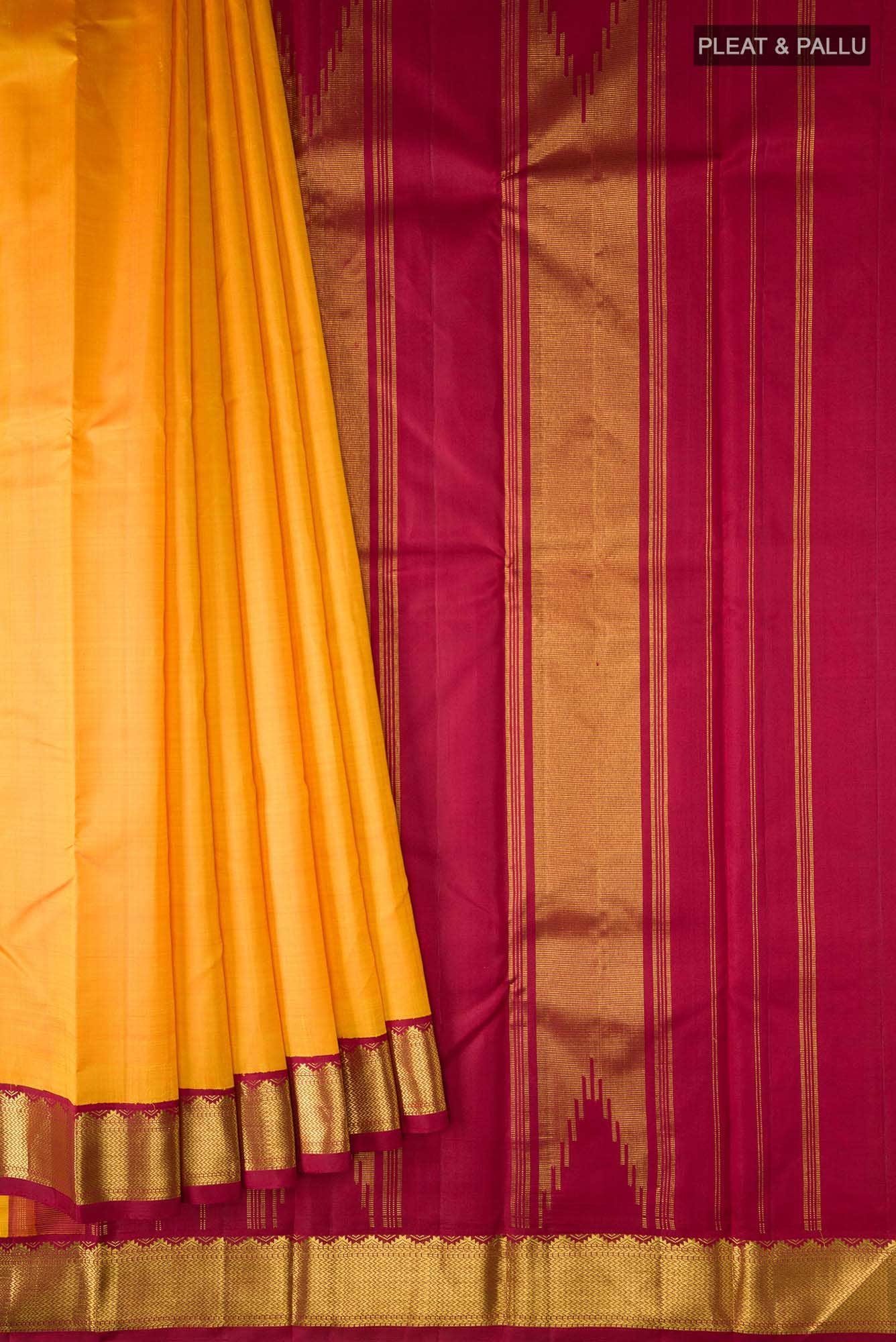 Orange Kanchipuram Silk Saree