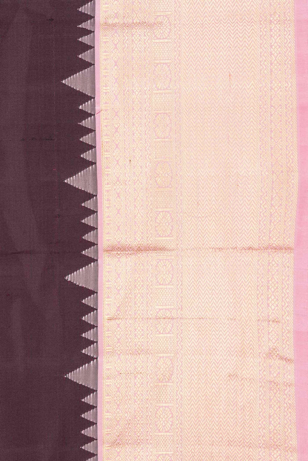 Burgundy Dual Tone Kanchipuram Silk Saree