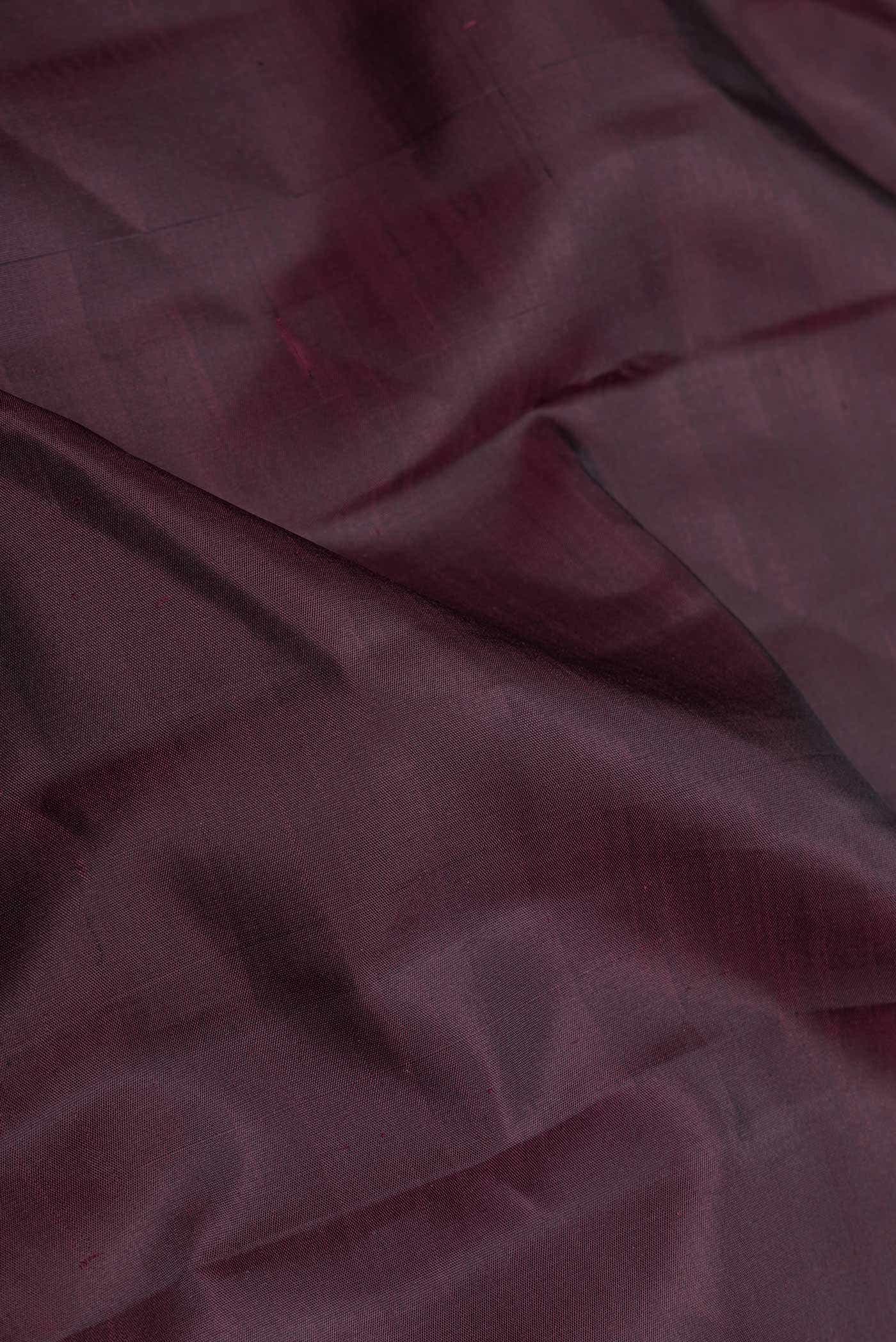 Burgundy Dual Tone Kanchipuram Silk Saree
