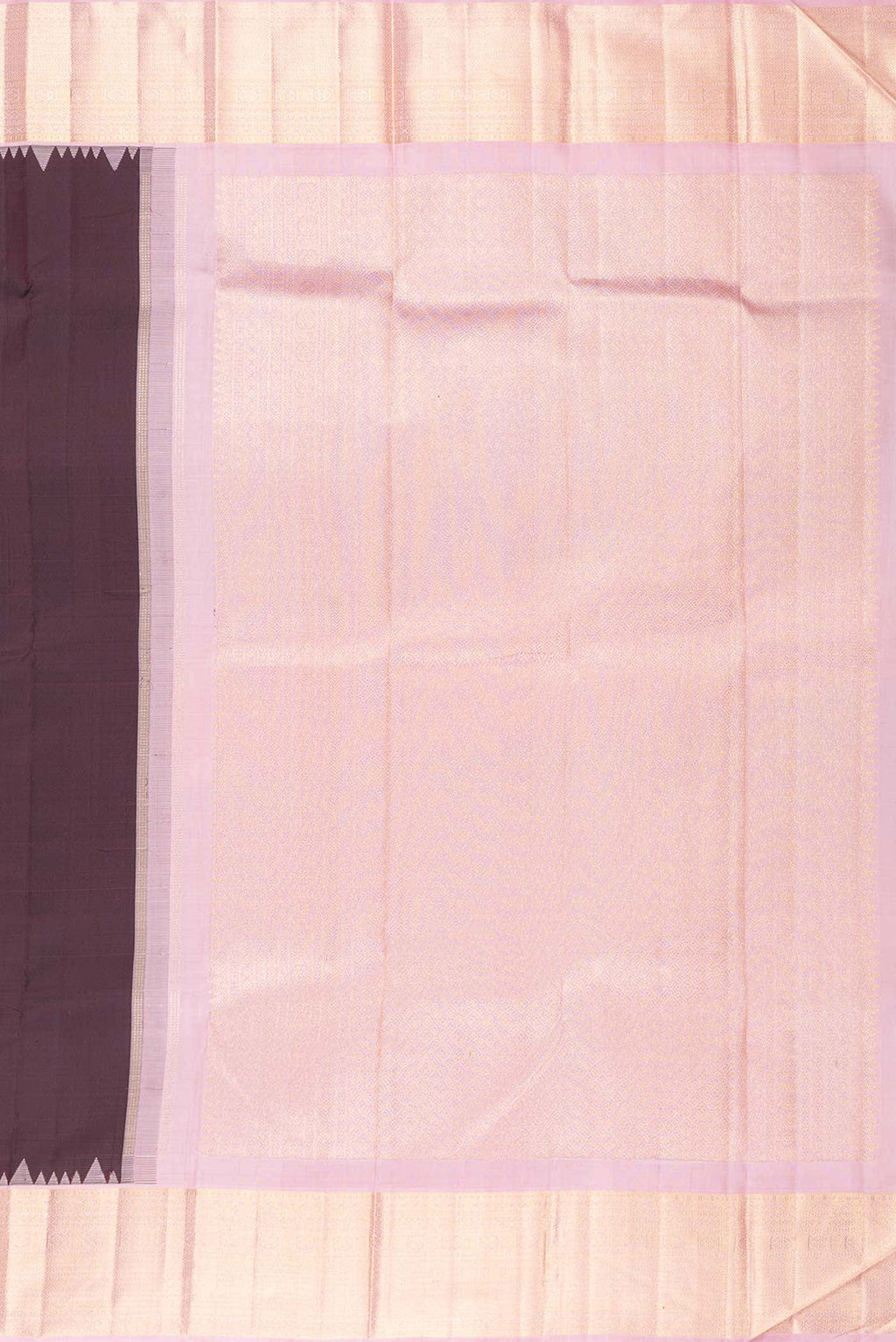 Burgundy Dual Tone Kanchipuram Silk Saree