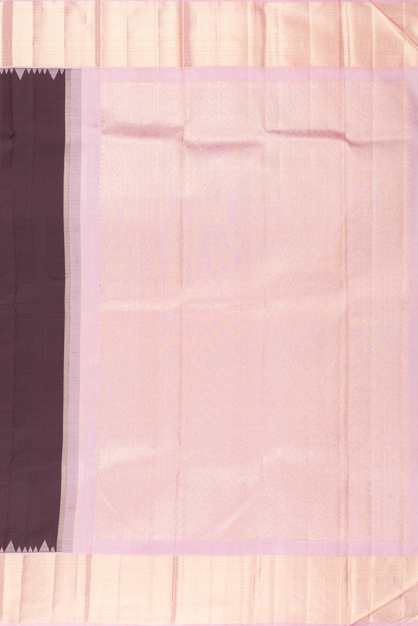 Burgundy Dual Tone Kanchipuram Silk Saree