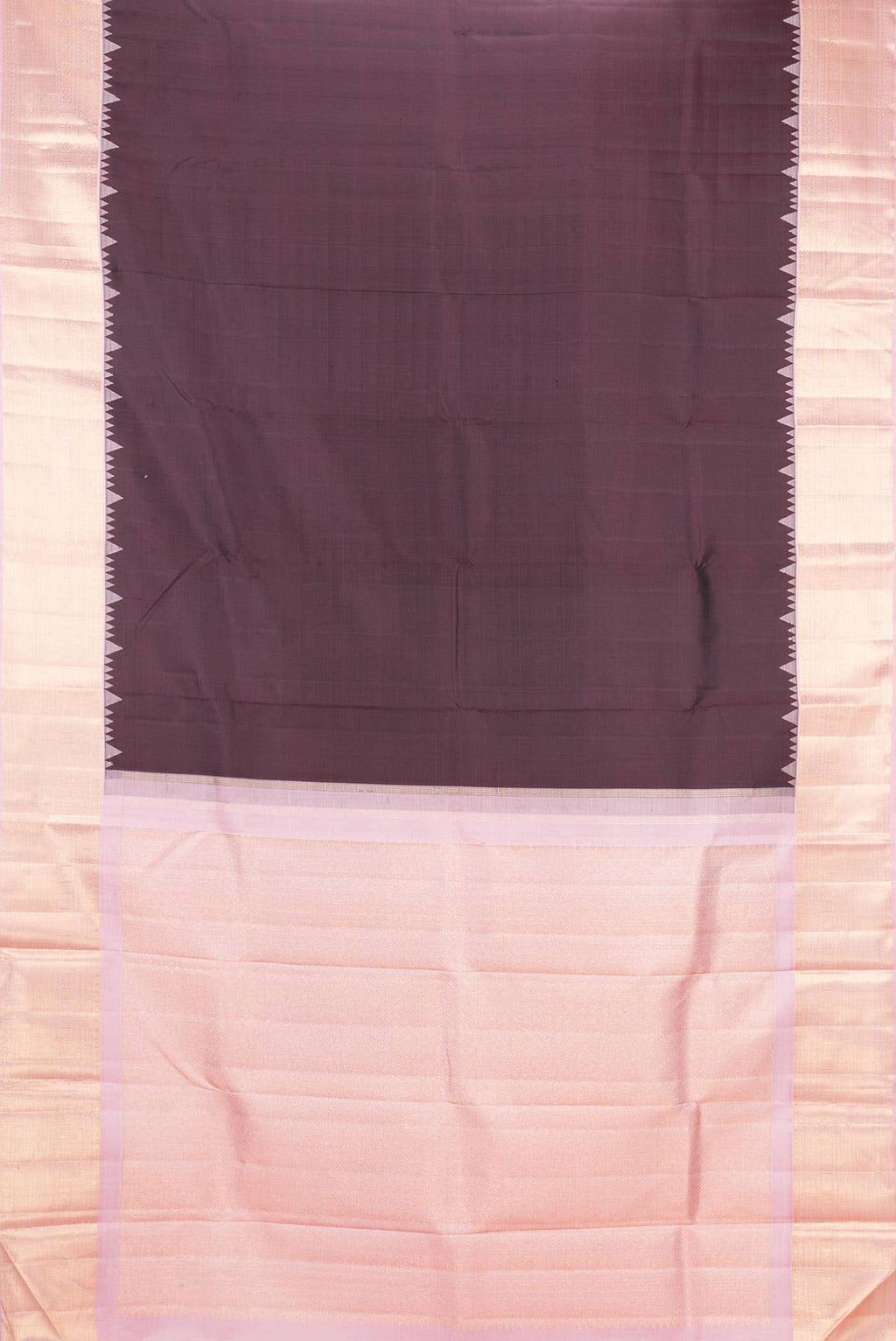 Burgundy Dual Tone Kanchipuram Silk Saree