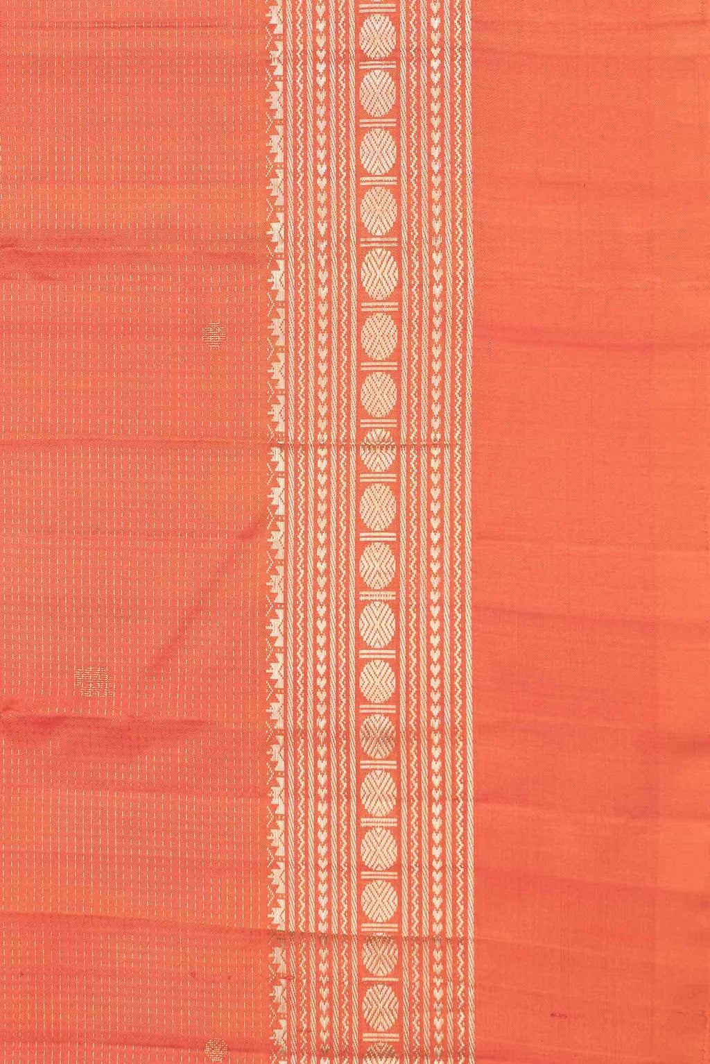 Orange Dual Tone Soft Silk Saree