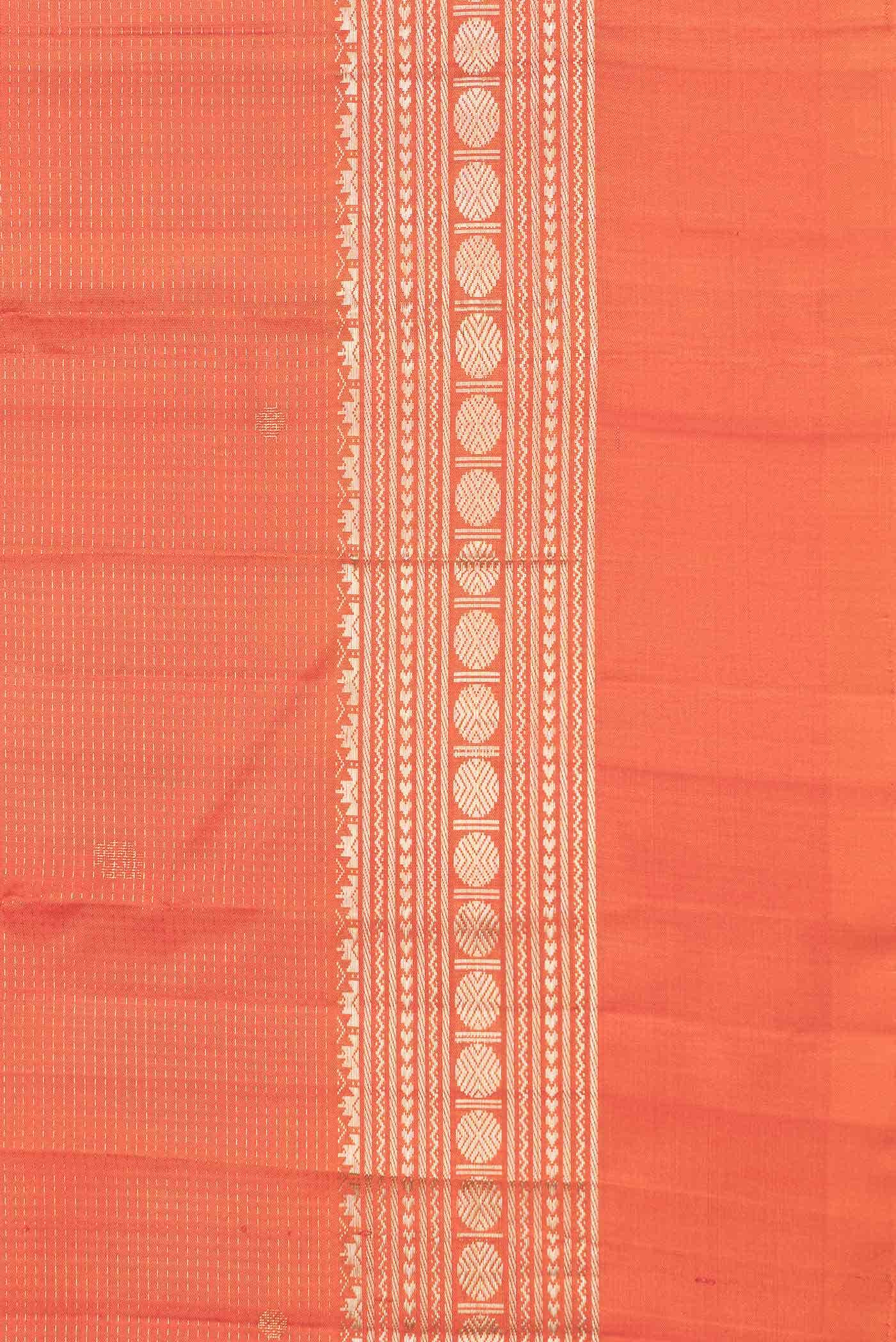 Orange Dual Tone Soft Silk Saree