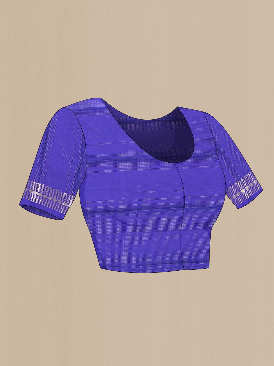 Royal Blue Dual Tone Soft Silk Saree