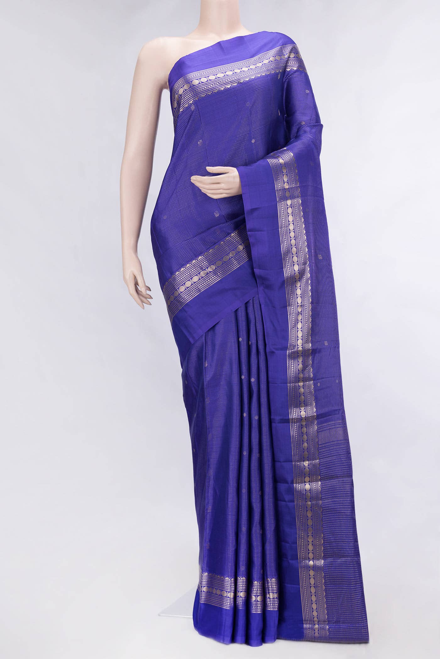 Royal Blue Dual Tone Soft Silk Saree