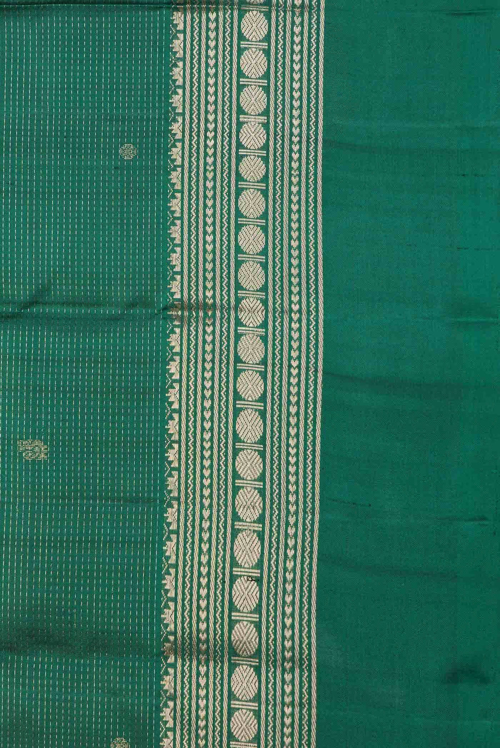 Green Dual Tone Soft Silk Saree