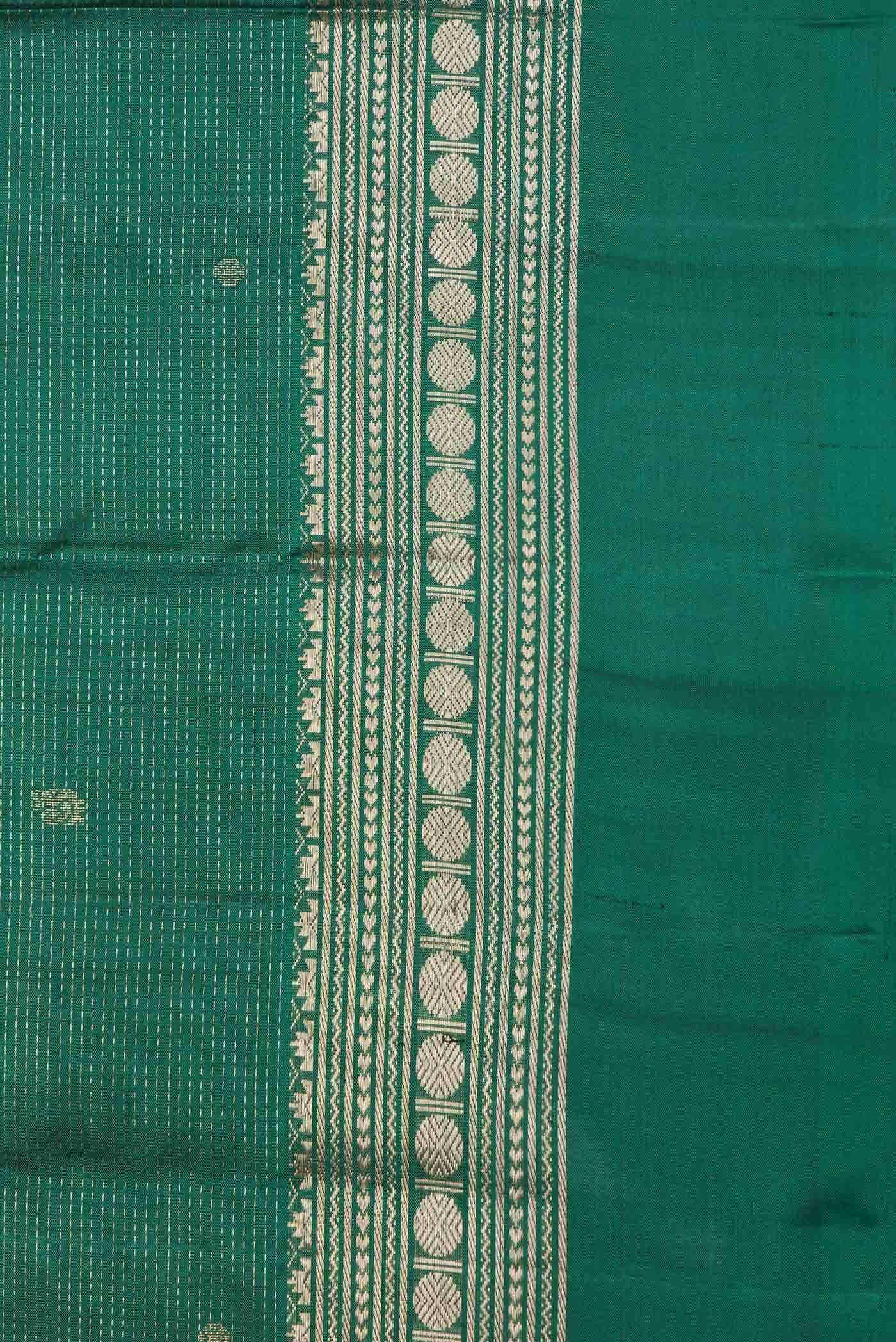 Green Dual Tone Soft Silk Saree