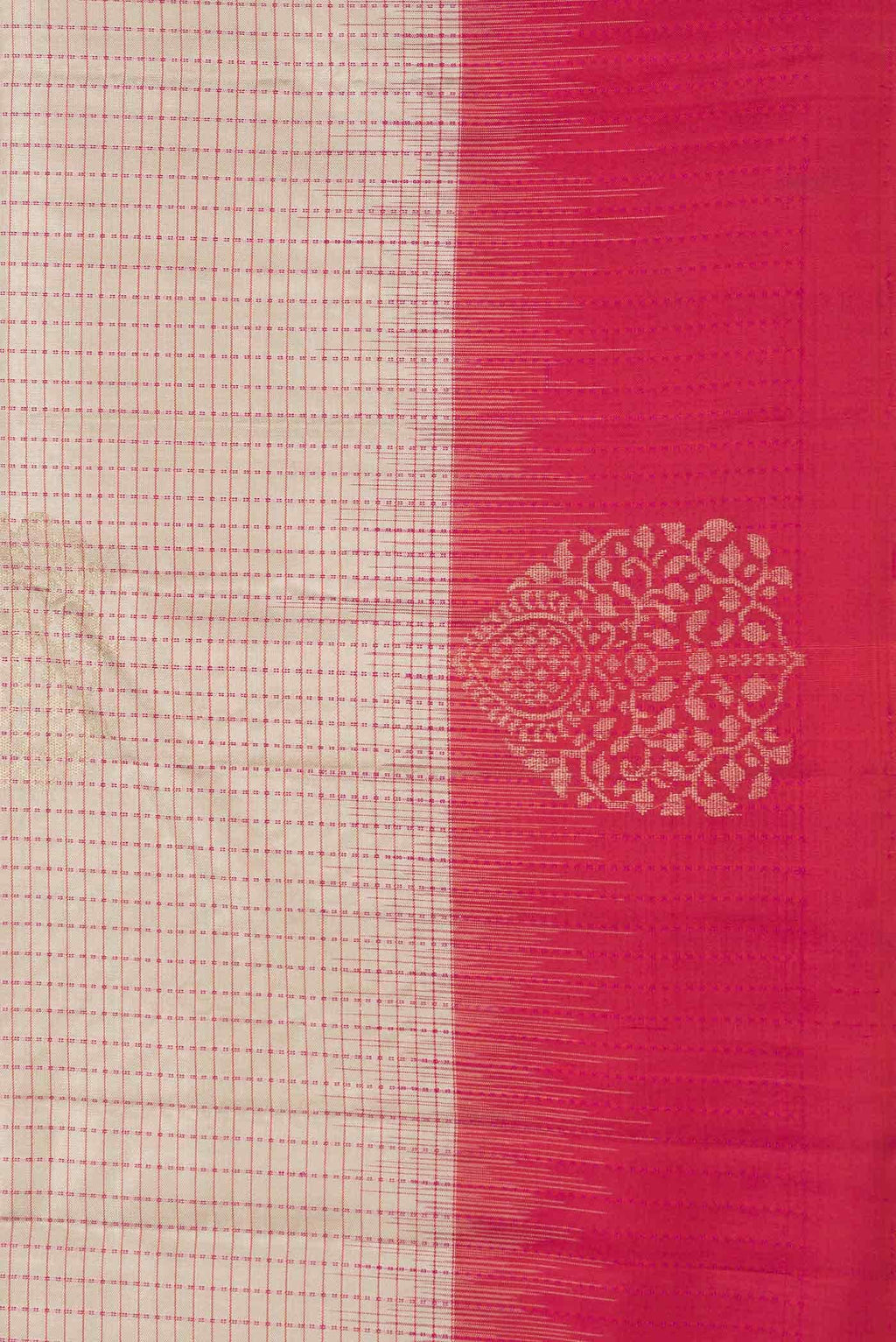 Beige Dual Tone Soft Silk Saree