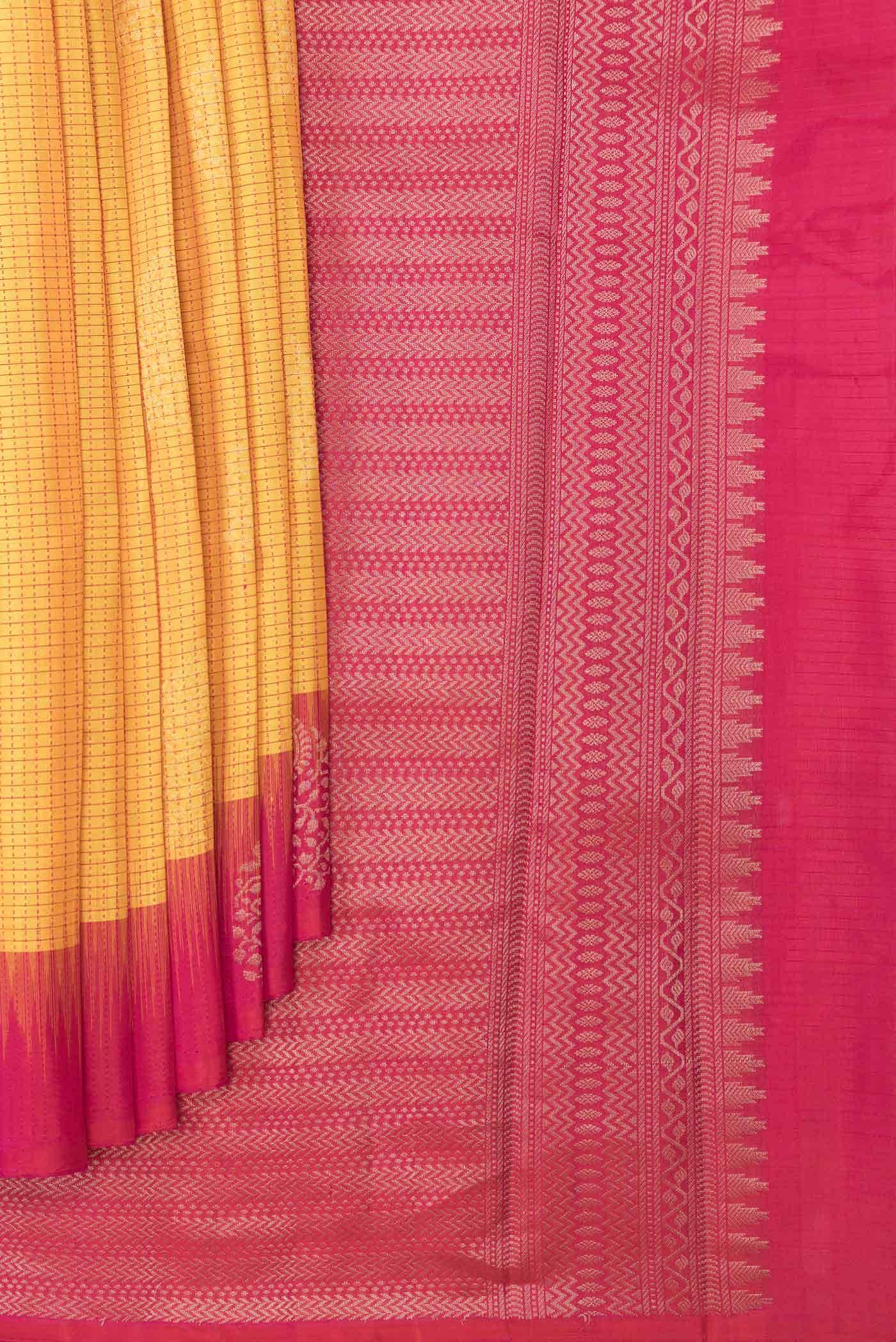 Mustard Dual Tone Soft Silk Saree