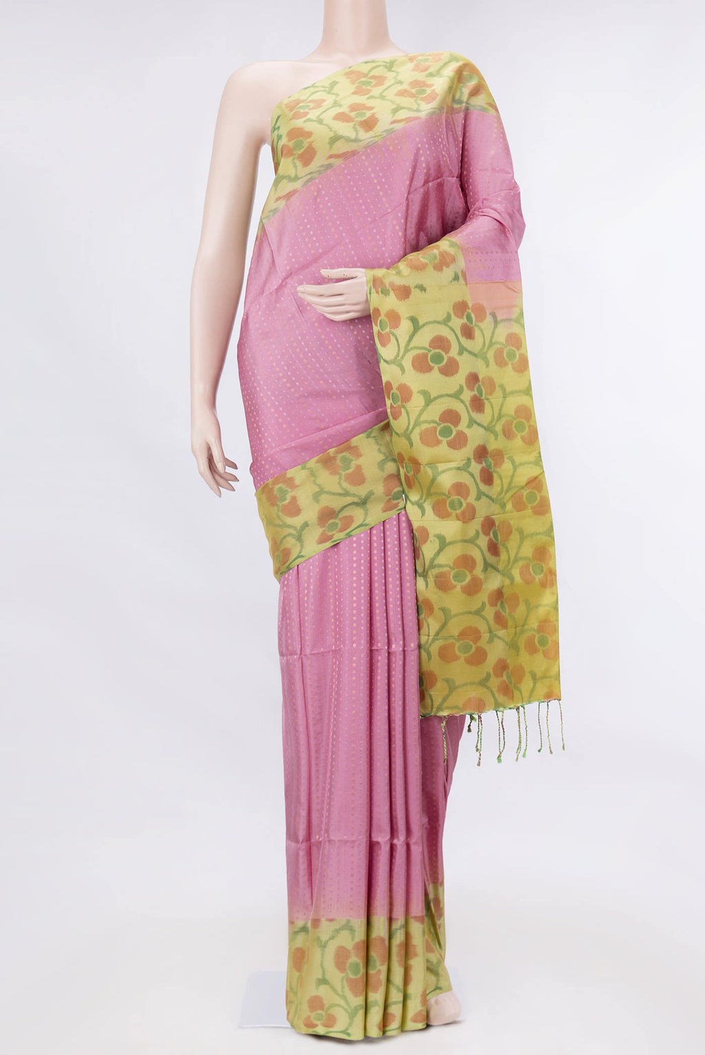 Dark Pink Dual Tone Soft Silk Saree