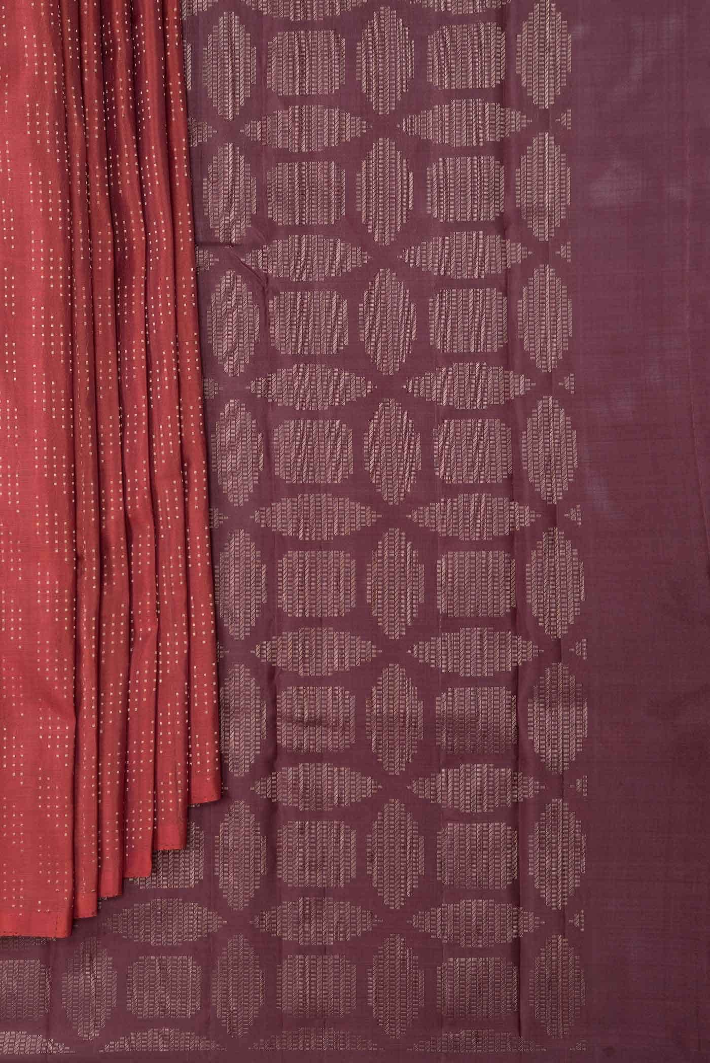 Maroon Dual Tone Soft Silk Saree