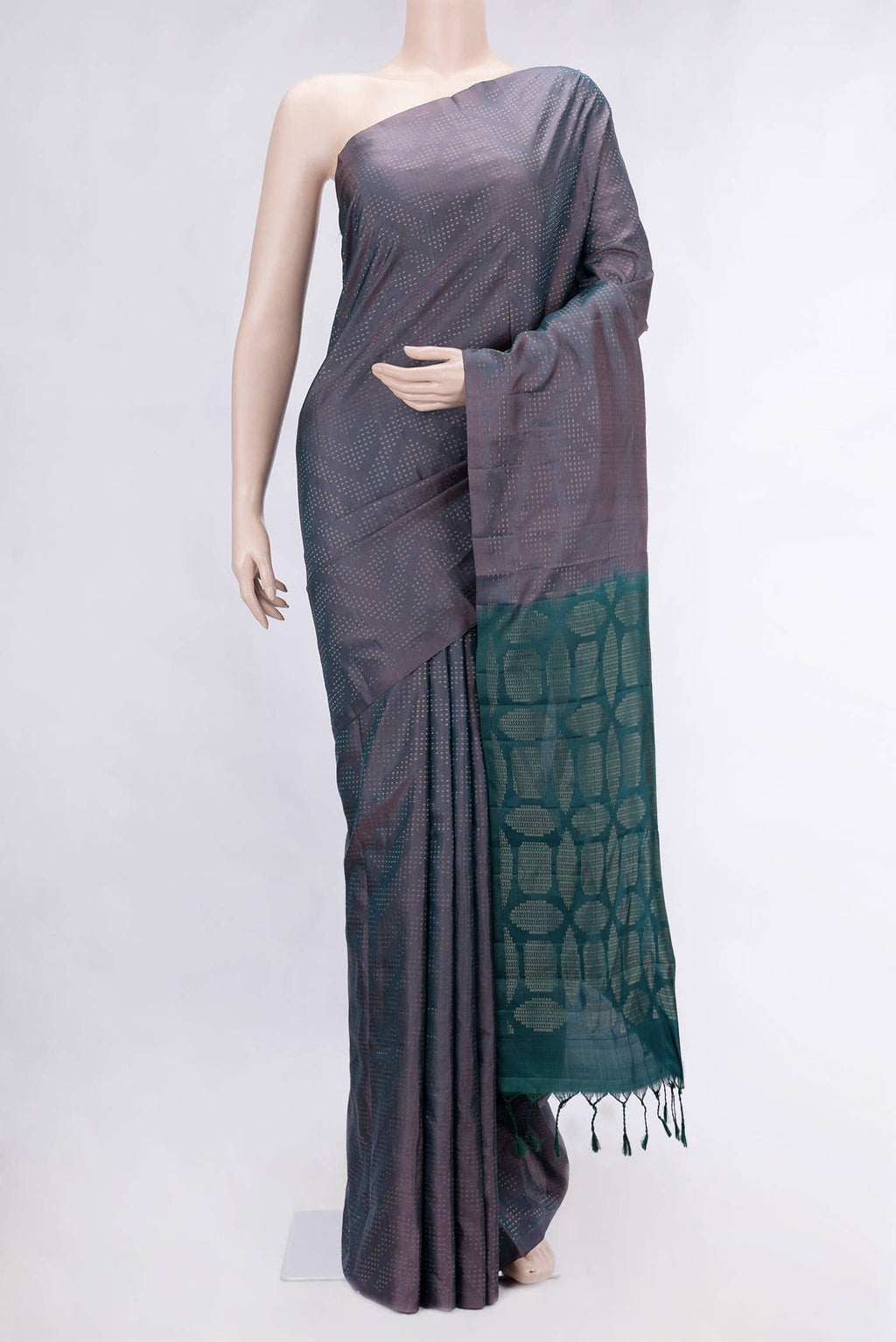 Maya Blue Dual Tone Soft Silk Saree