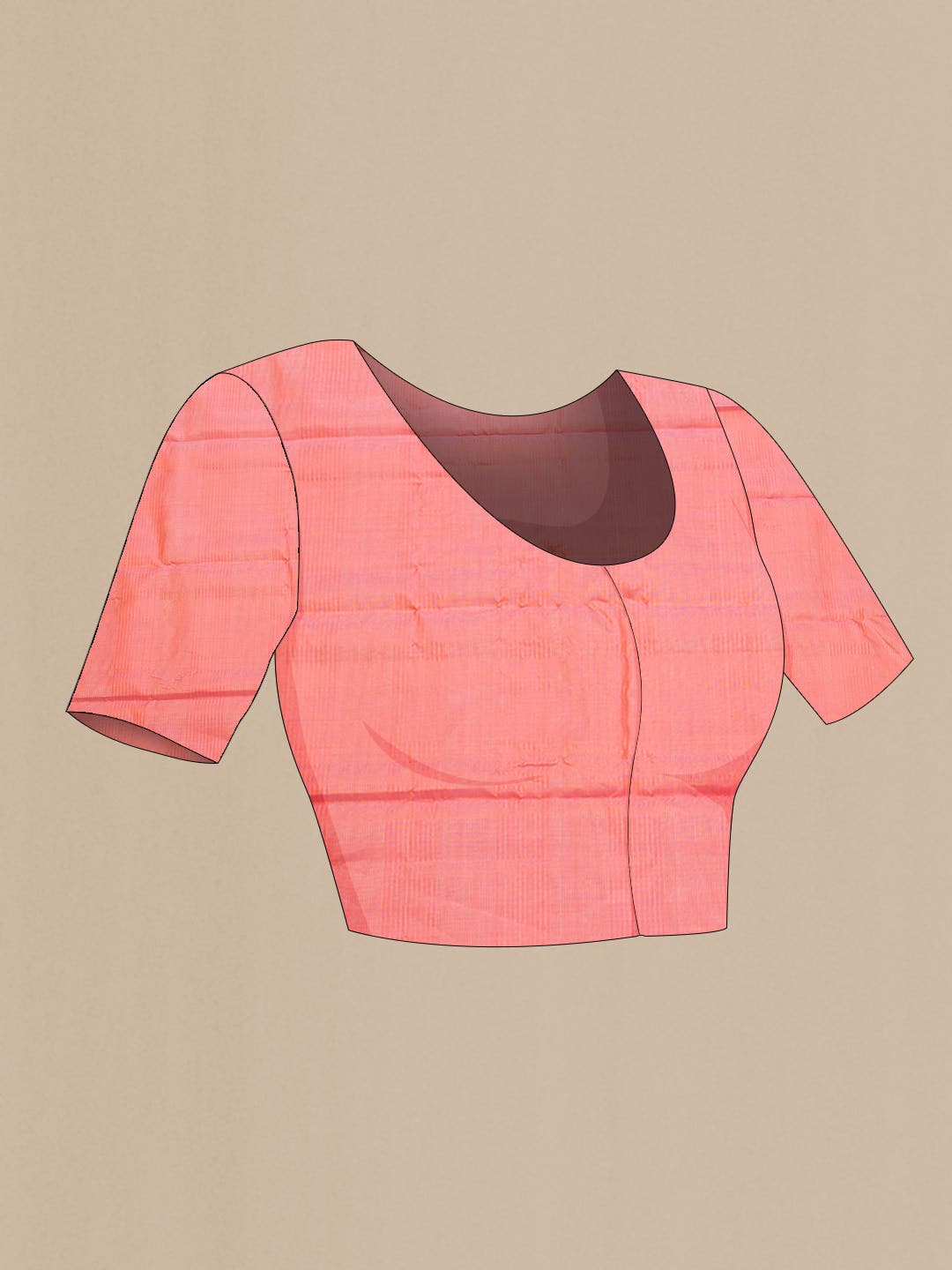 Coral Dual Tone Soft Silk Saree