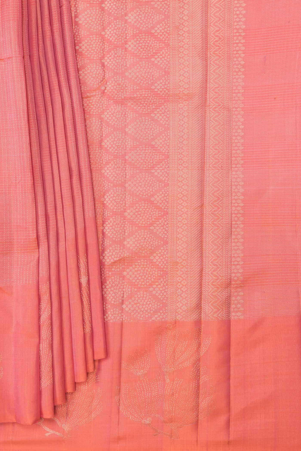 Coral Dual Tone Soft Silk Saree