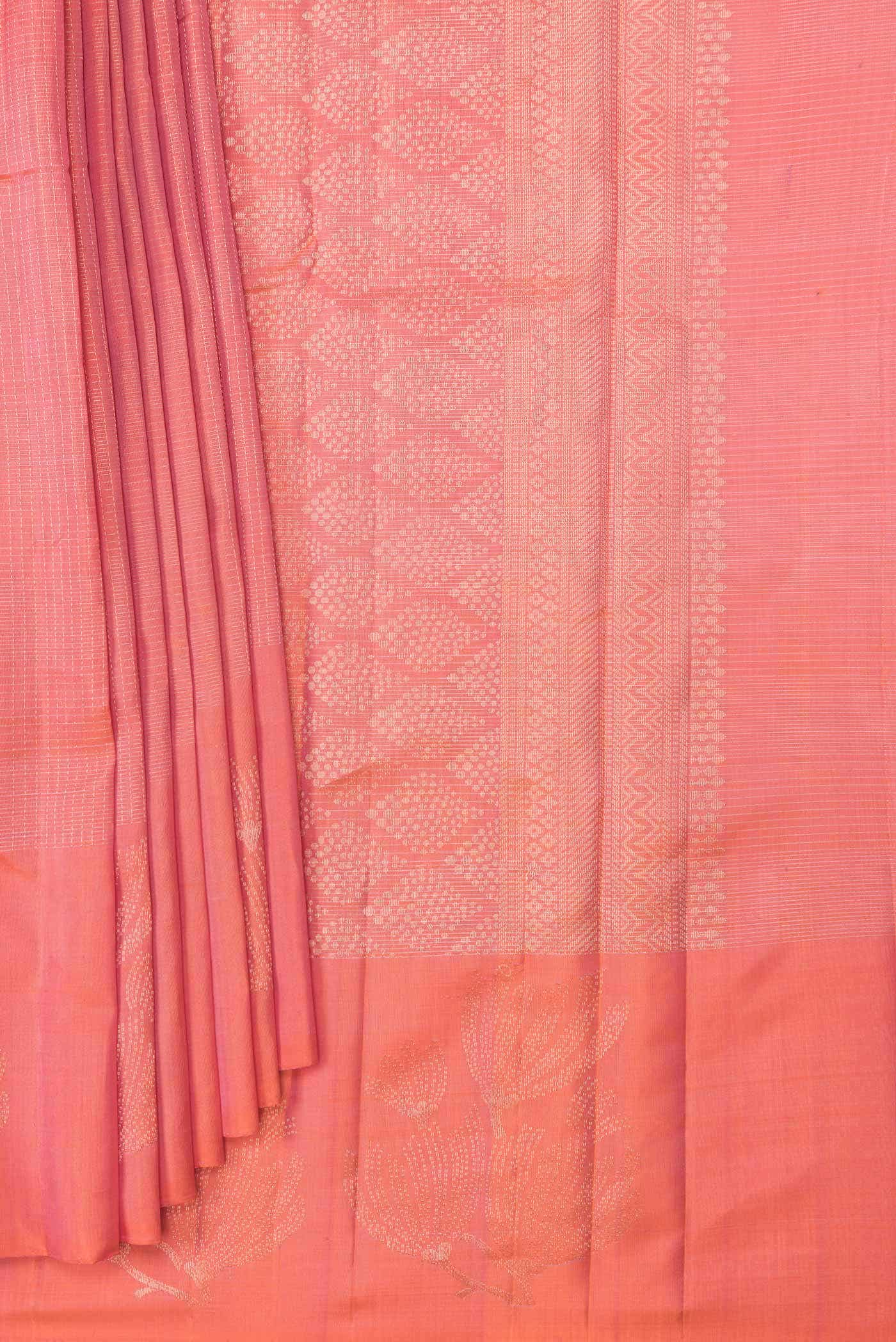 Coral Dual Tone Soft Silk Saree