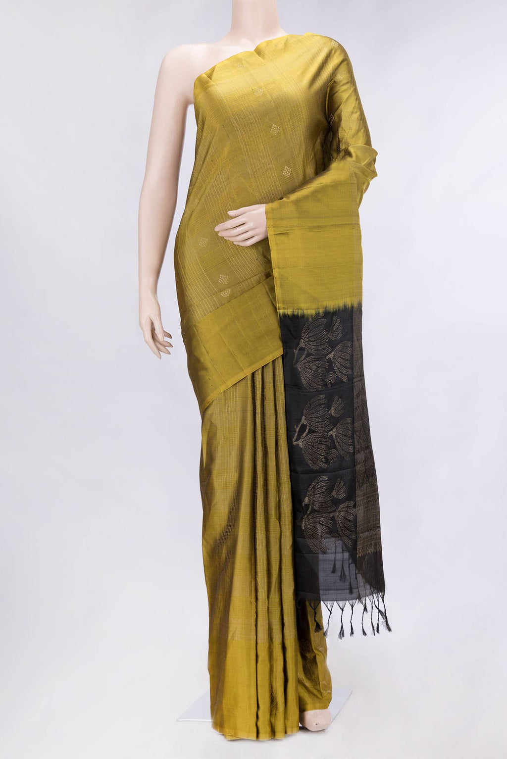 Green Dual Tone Soft Silk Saree