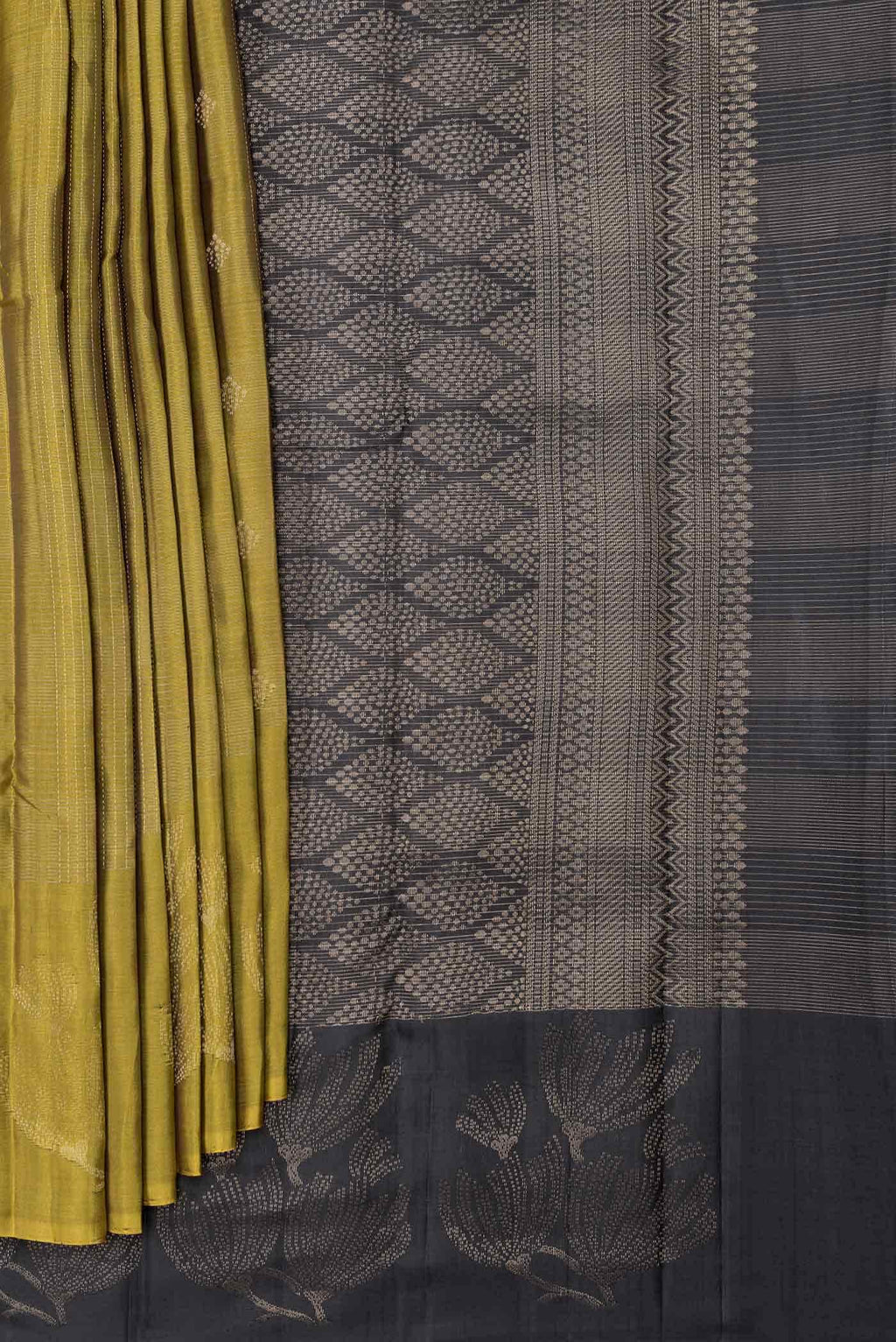 Green Dual Tone Soft Silk Saree