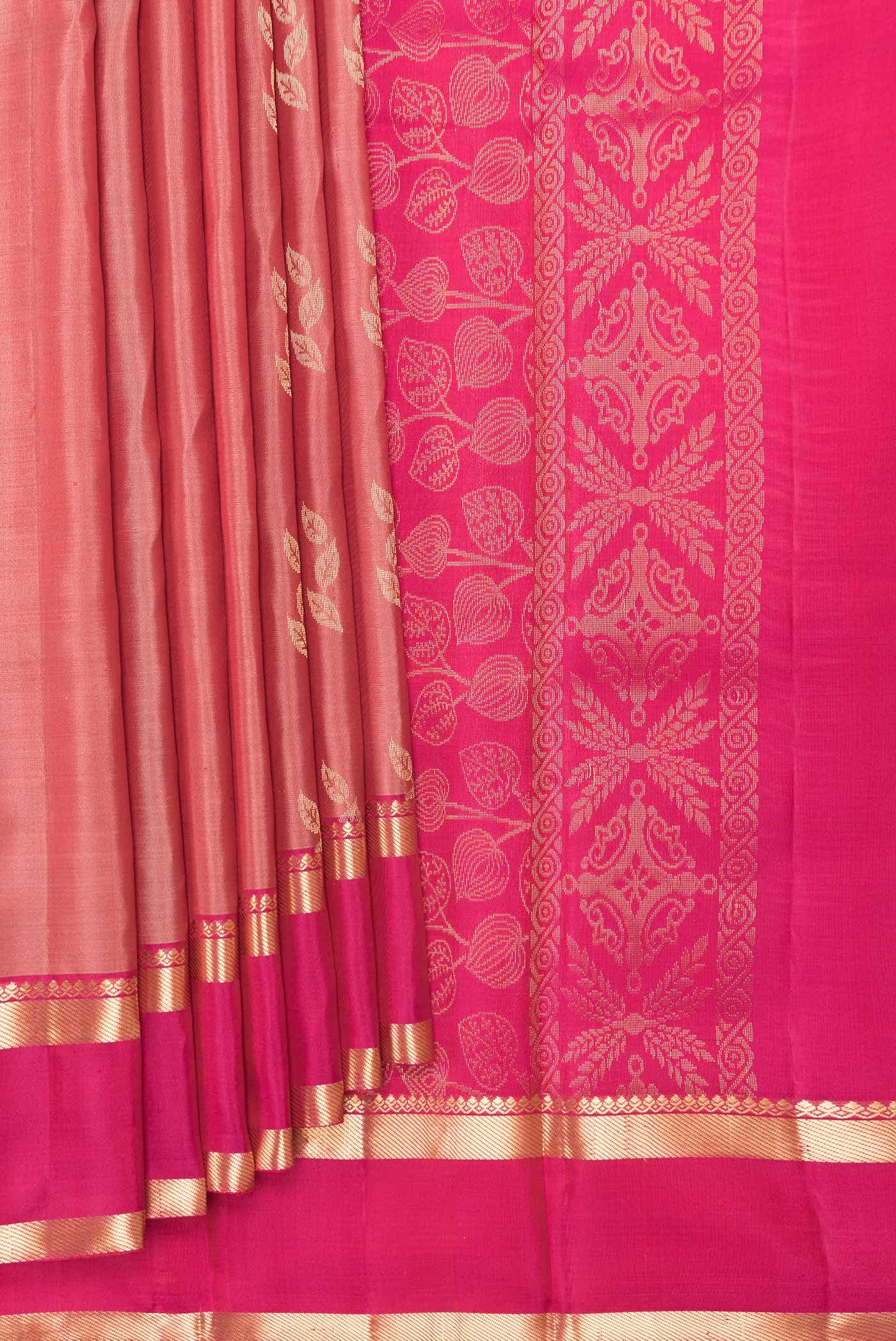 Dark Mauve Dual Tone Kanchipuram Silk Saree