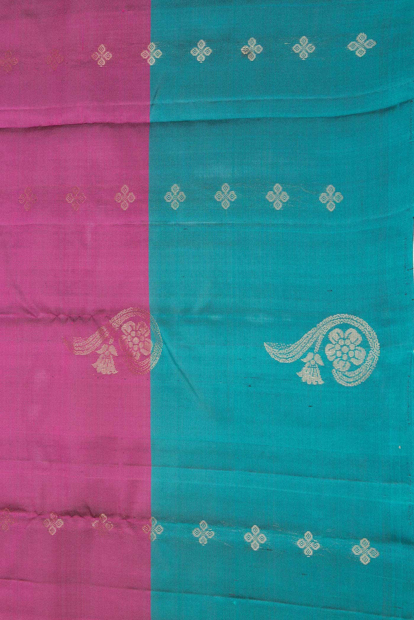 Burgundy Dual Tone Kanchipuram Silk Saree