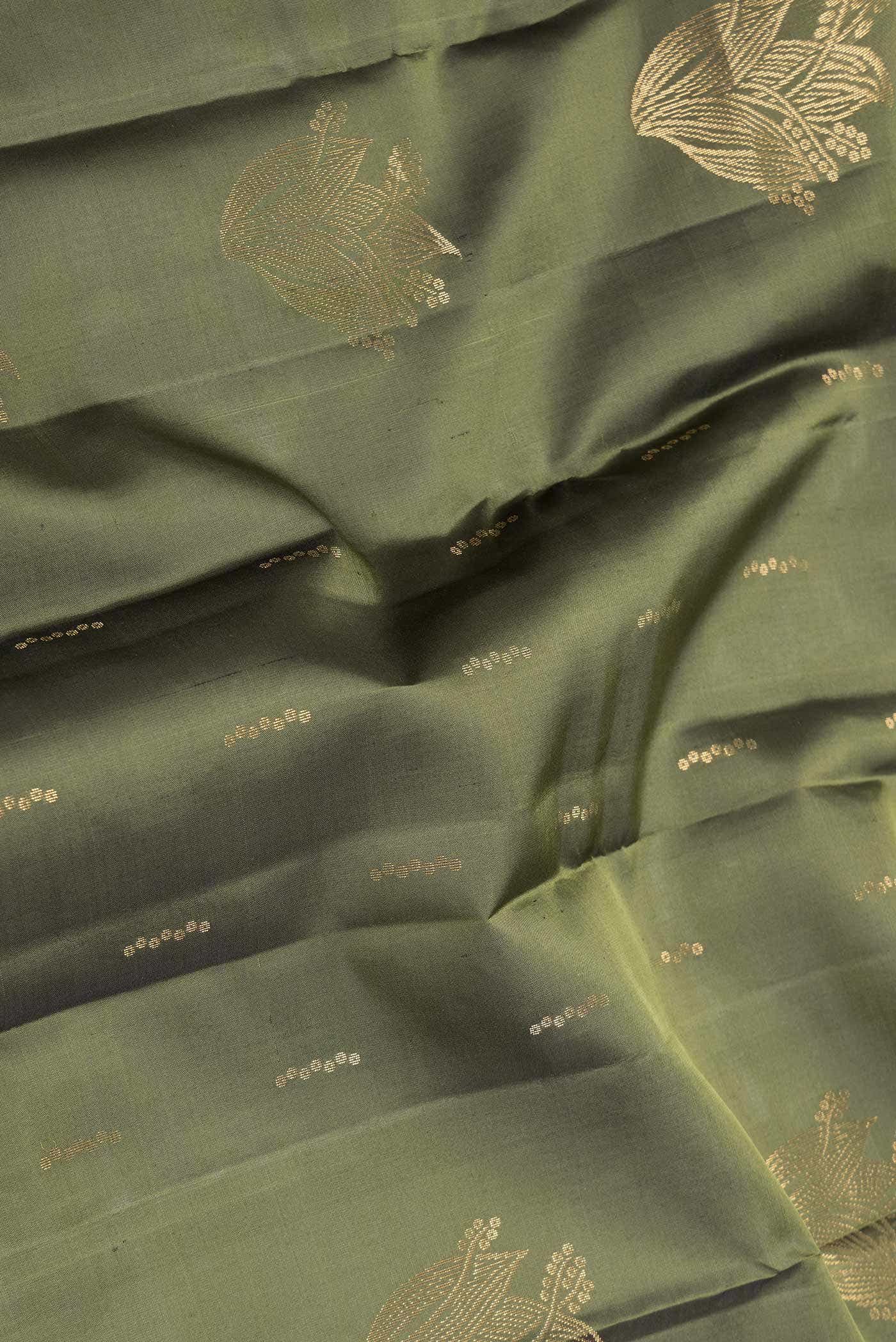 Green Dual Tone Kanchipuram Silk Saree
