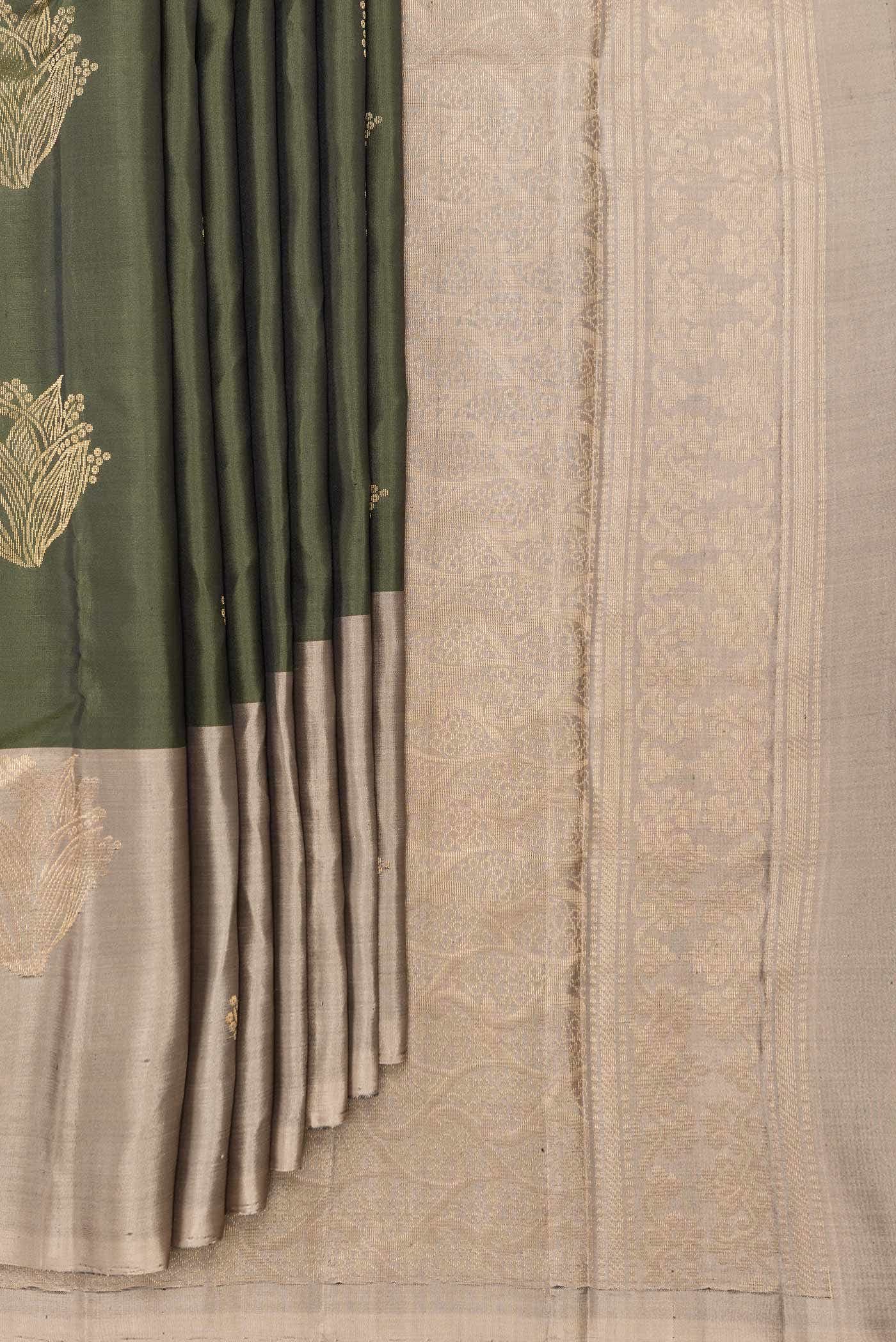 Green Dual Tone Kanchipuram Silk Saree