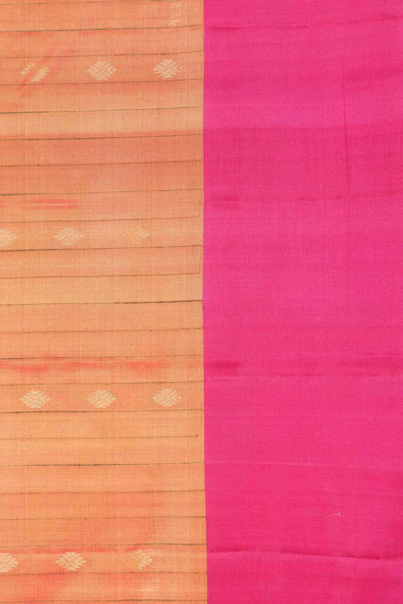 Brick Orange Dual Tone Kanchipuram Silk Saree