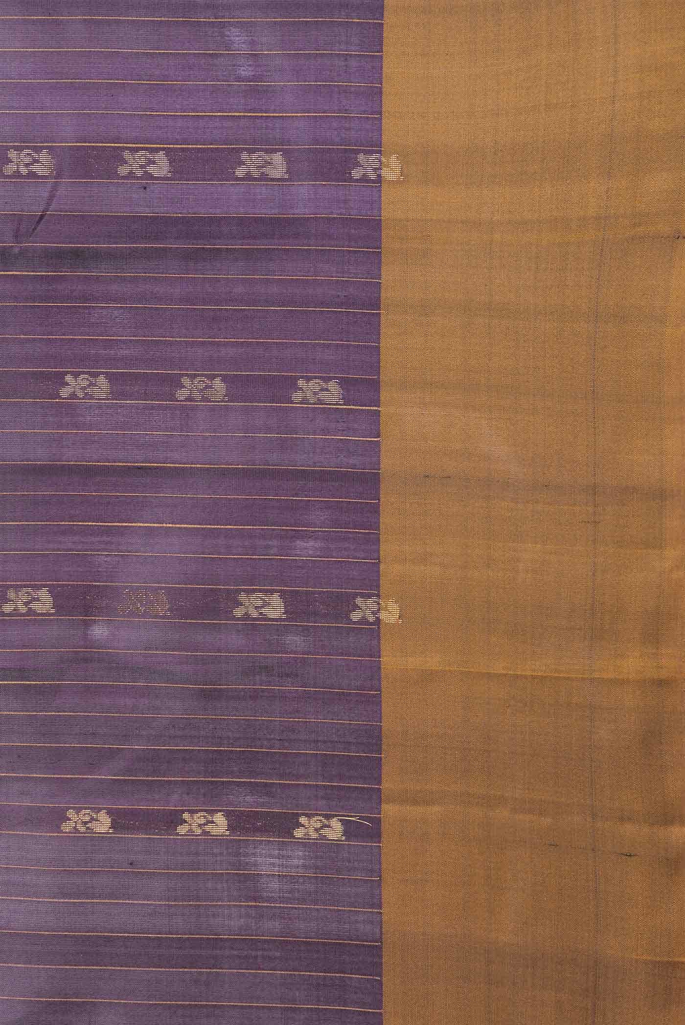 Burgundy Dual Tone Kanchipuram Silk Saree