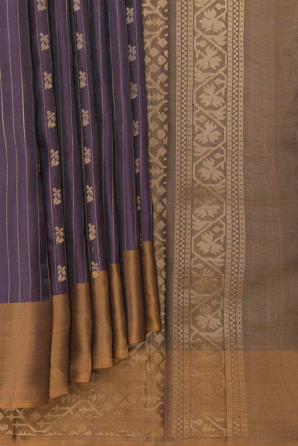 Burgundy Dual Tone Kanchipuram Silk Saree