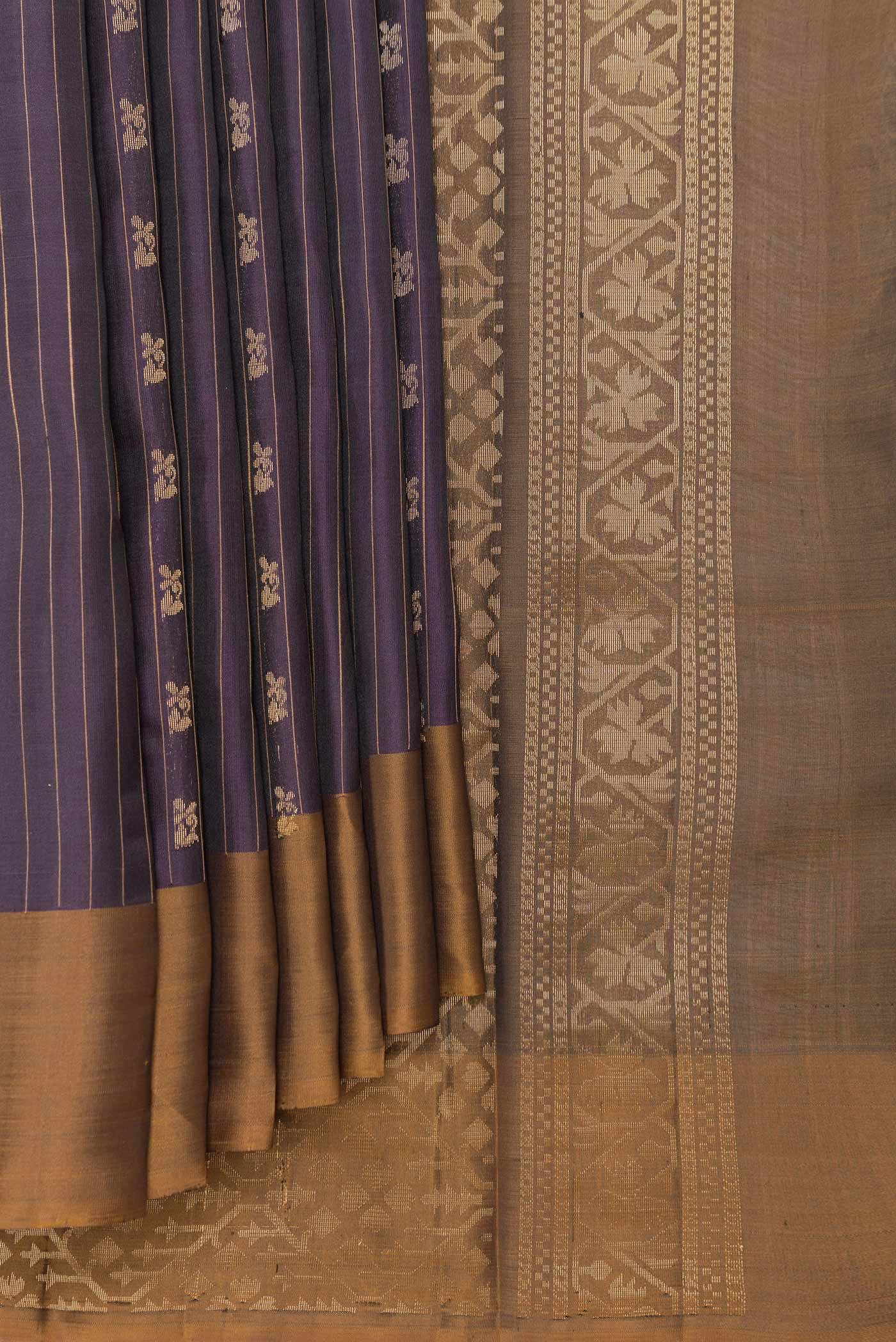 Burgundy Dual Tone Kanchipuram Silk Saree