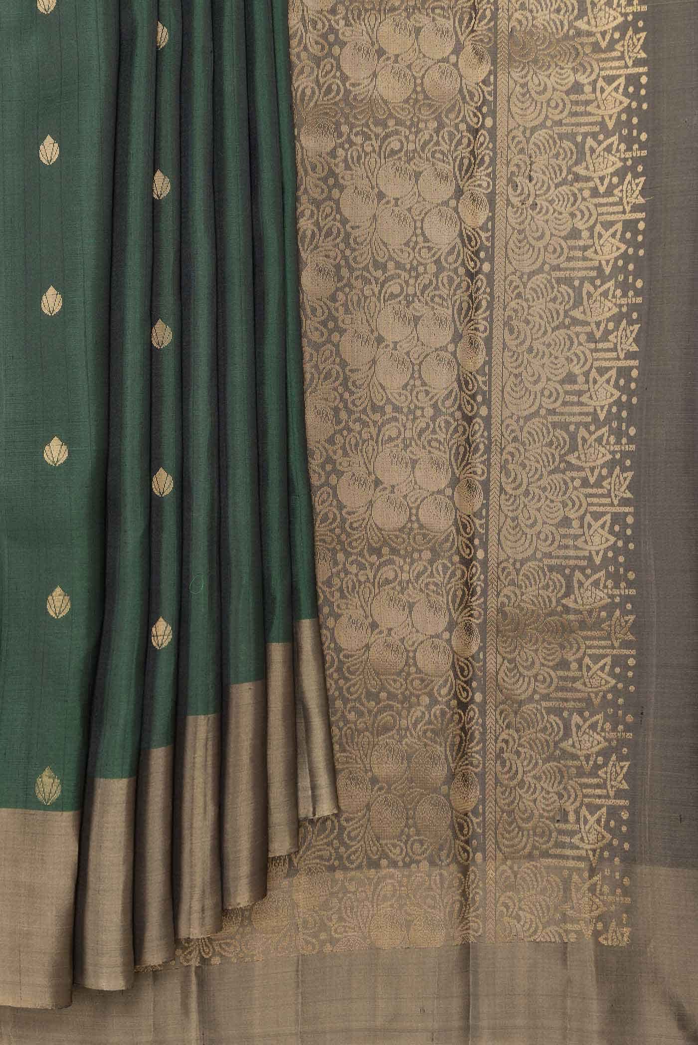 Green Dual Tone Kanchipuram Silk Saree