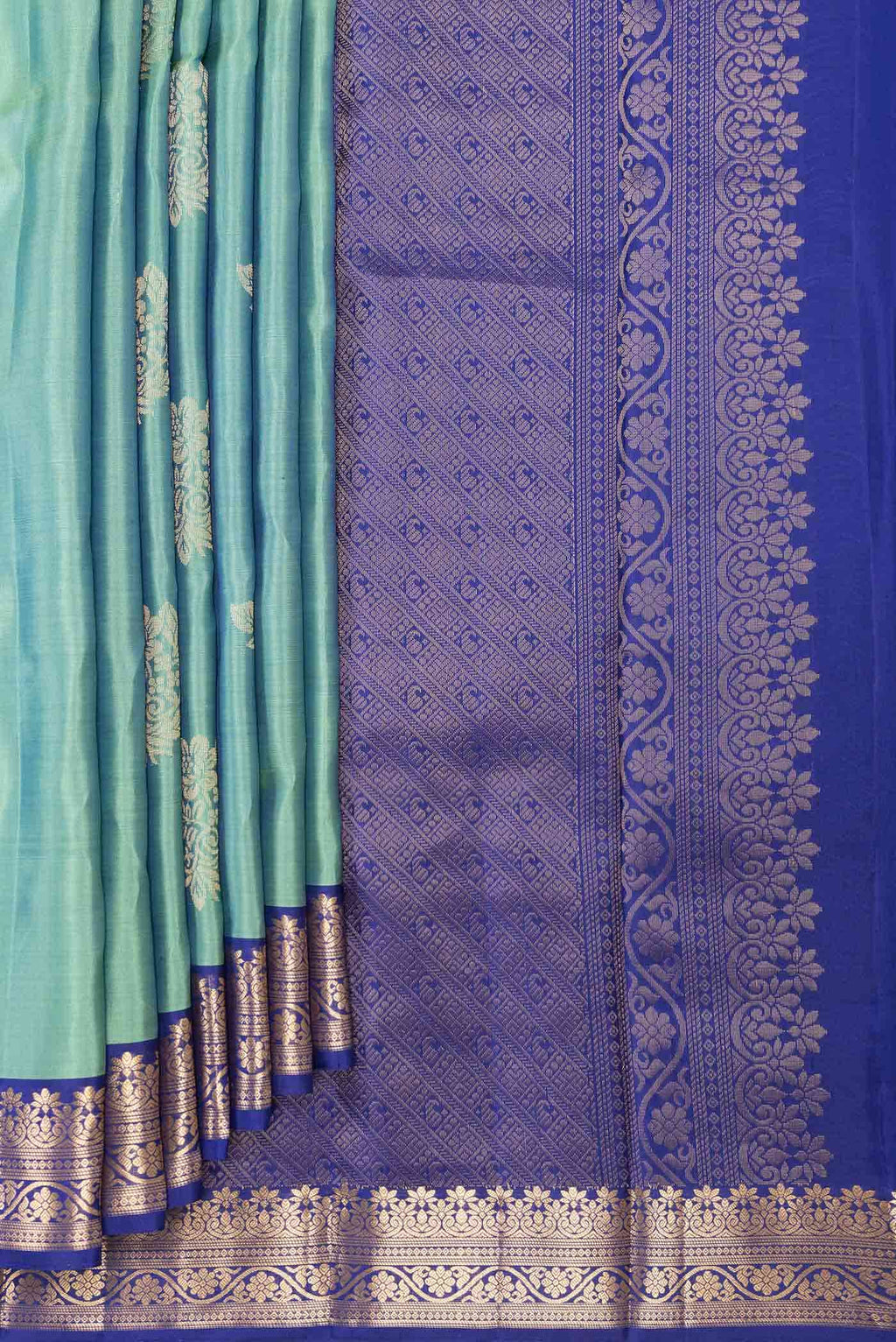 Green Dual Tone Kanchipuram Silk Saree