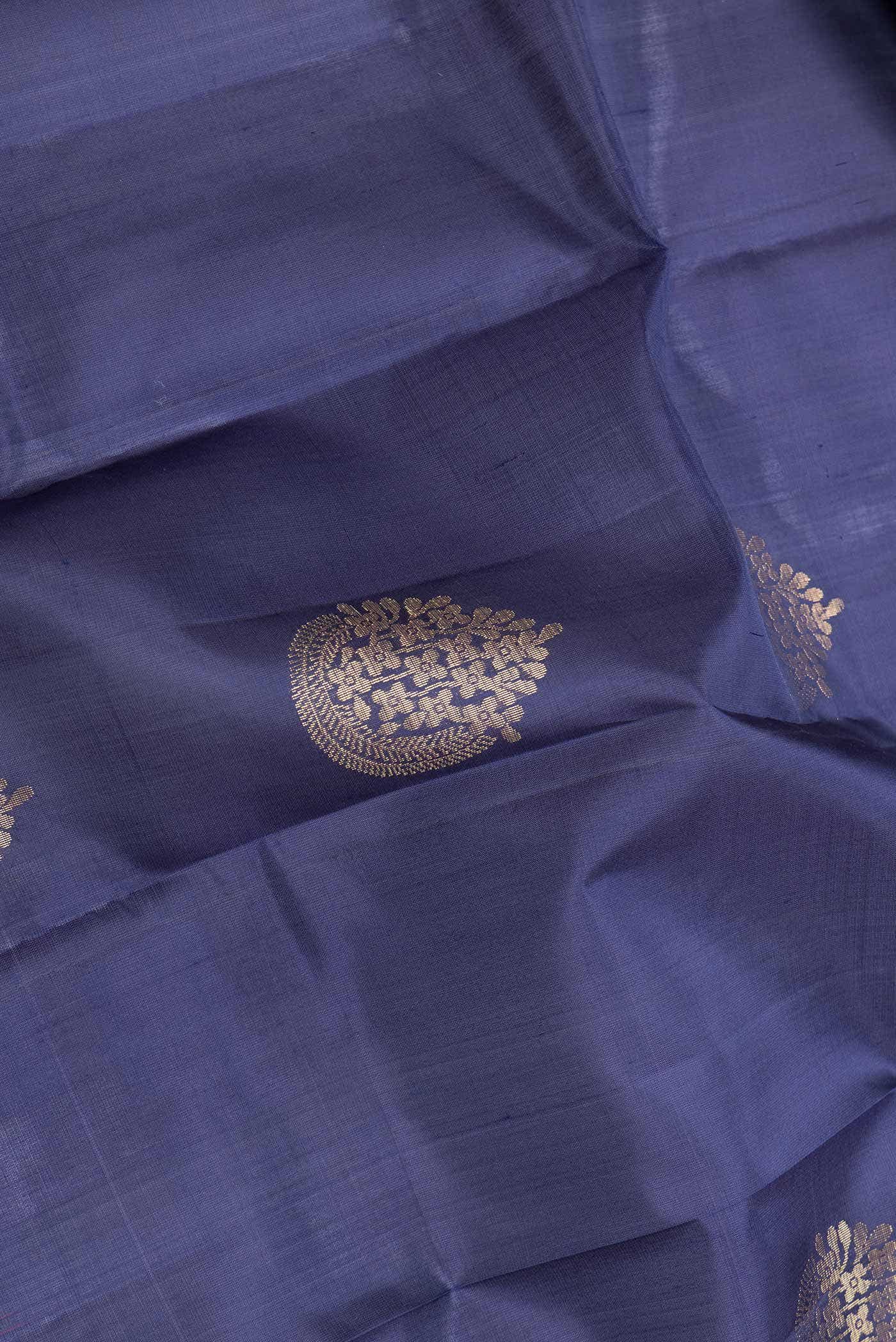Navy Blue Dual Tone Kanchipuram Silk Saree
