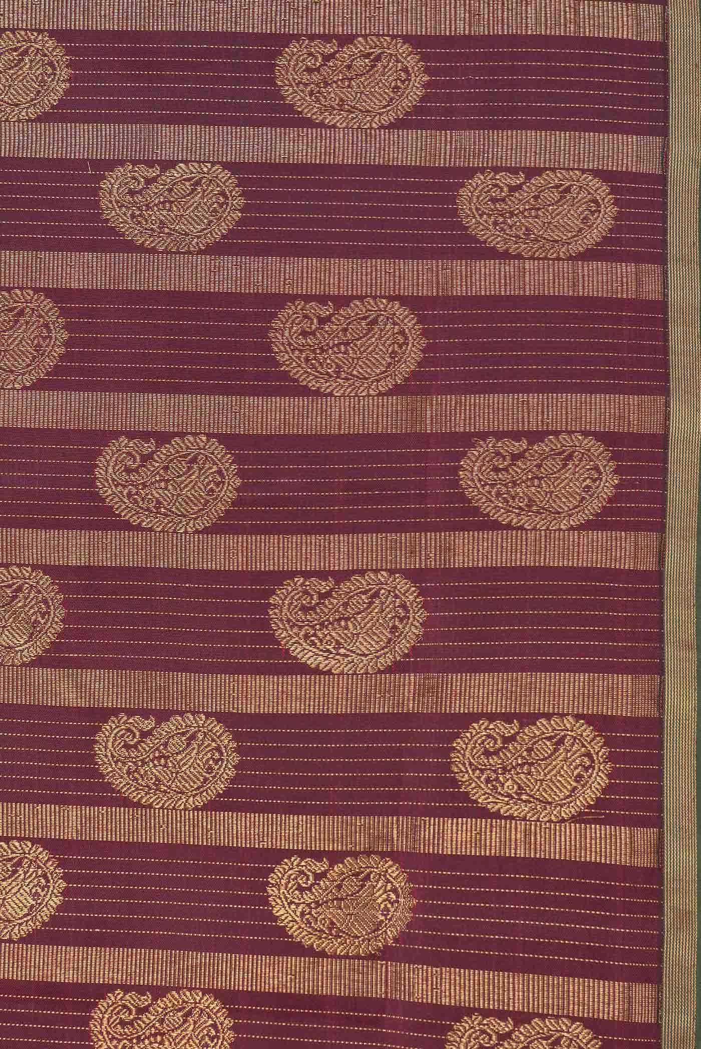 Burgundy Kanchipuram Silk Saree