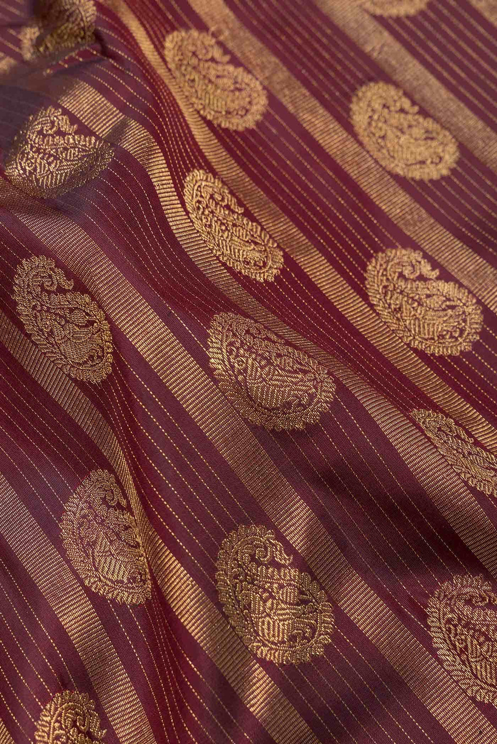 Burgundy Kanchipuram Silk Saree