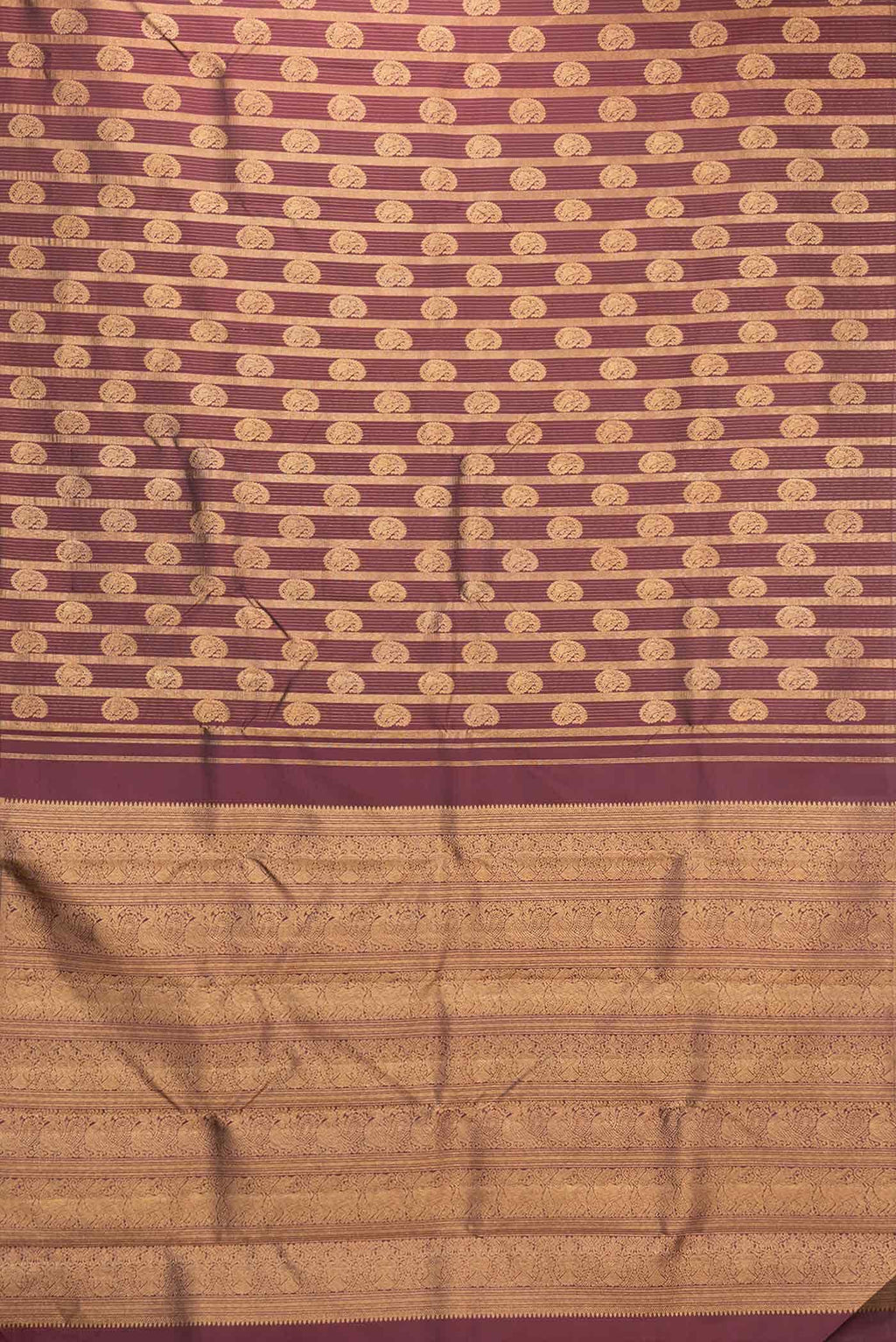 Burgundy Kanchipuram Silk Saree