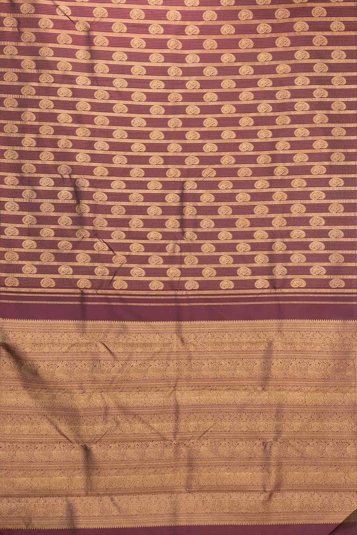 Burgundy Kanchipuram Silk Saree