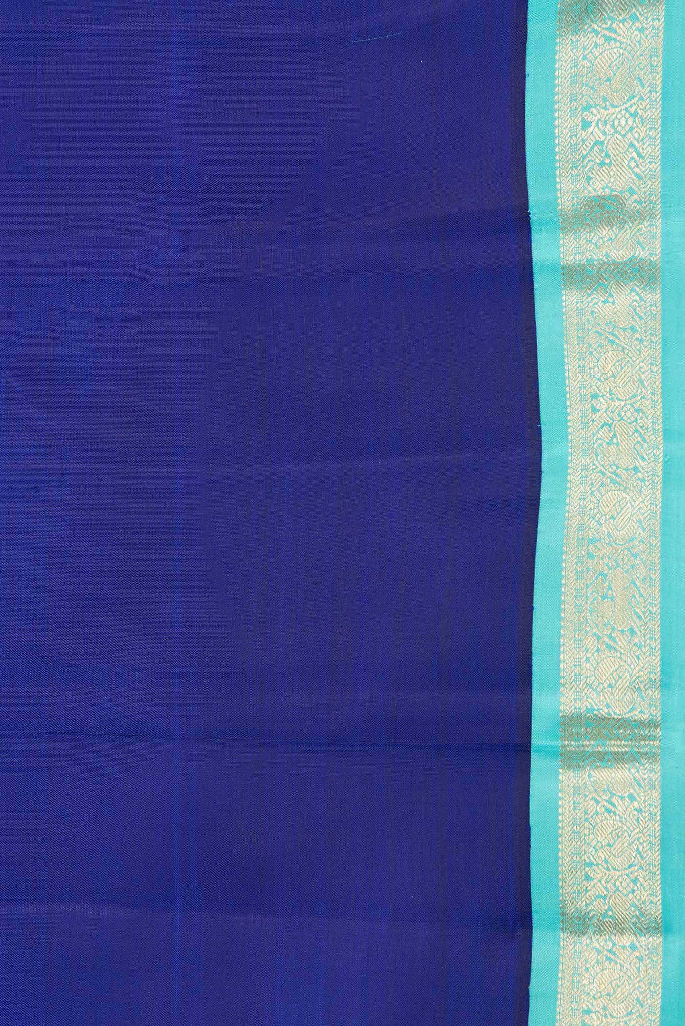 Royal Blue Dual Tone Kanchipuram Silk Saree