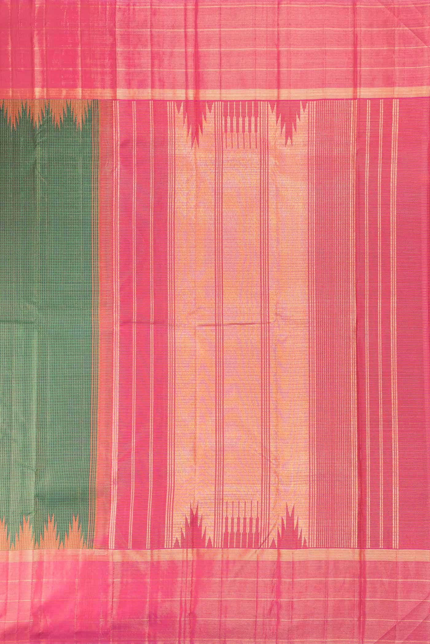 Green Dual Tone Kanchipuram Silk Saree